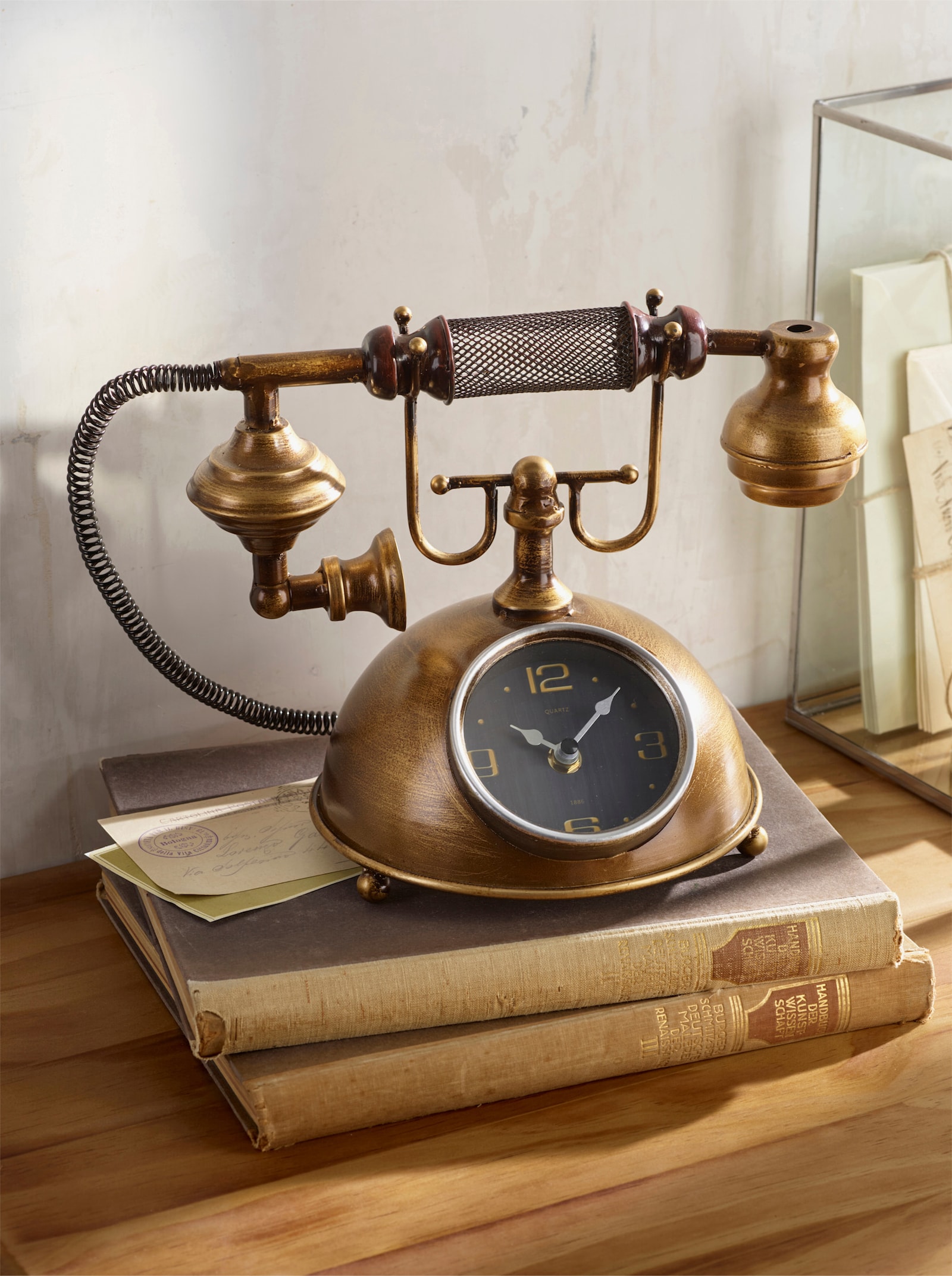 heine home Tischuhr - antikgoldfarben