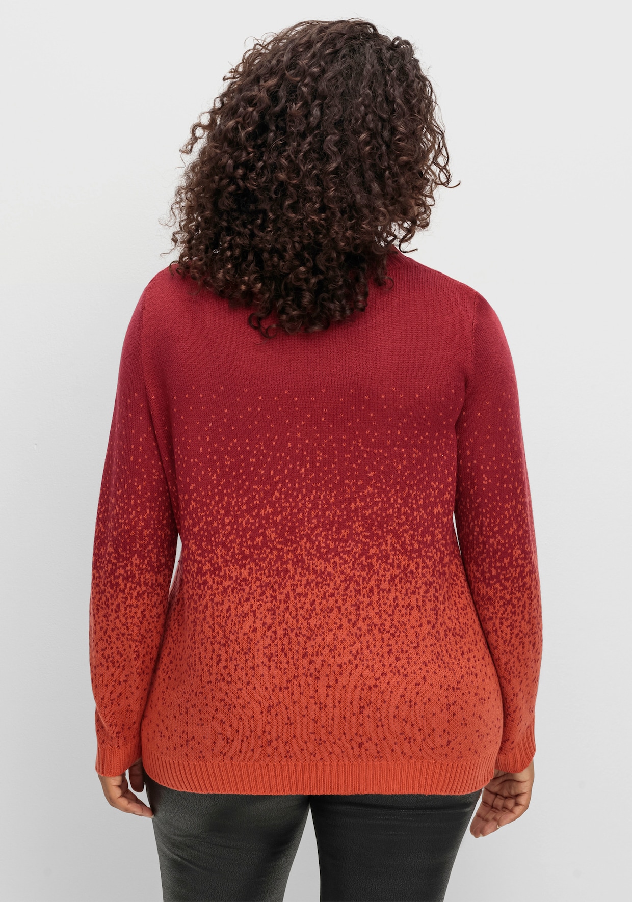 Jacquardpullover aus Jacquard-Strick - dunkelrot-gemustert