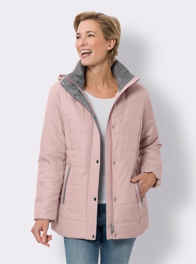 Steppjacke mit Kontrast-Details - rosenquarz