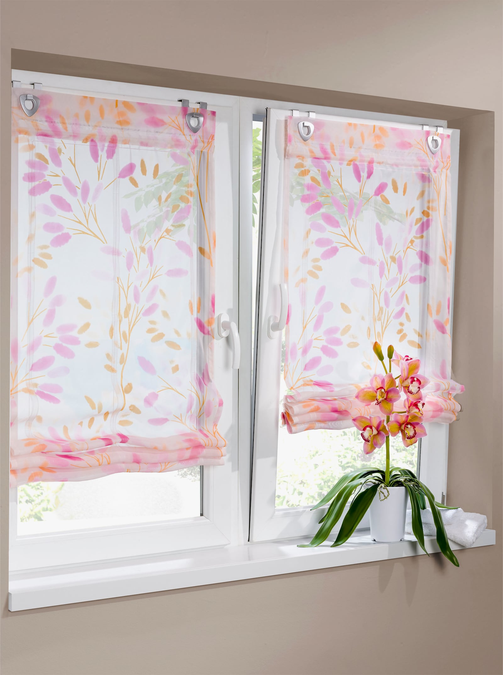 Gasper Kunstpflanze - grün-rosé