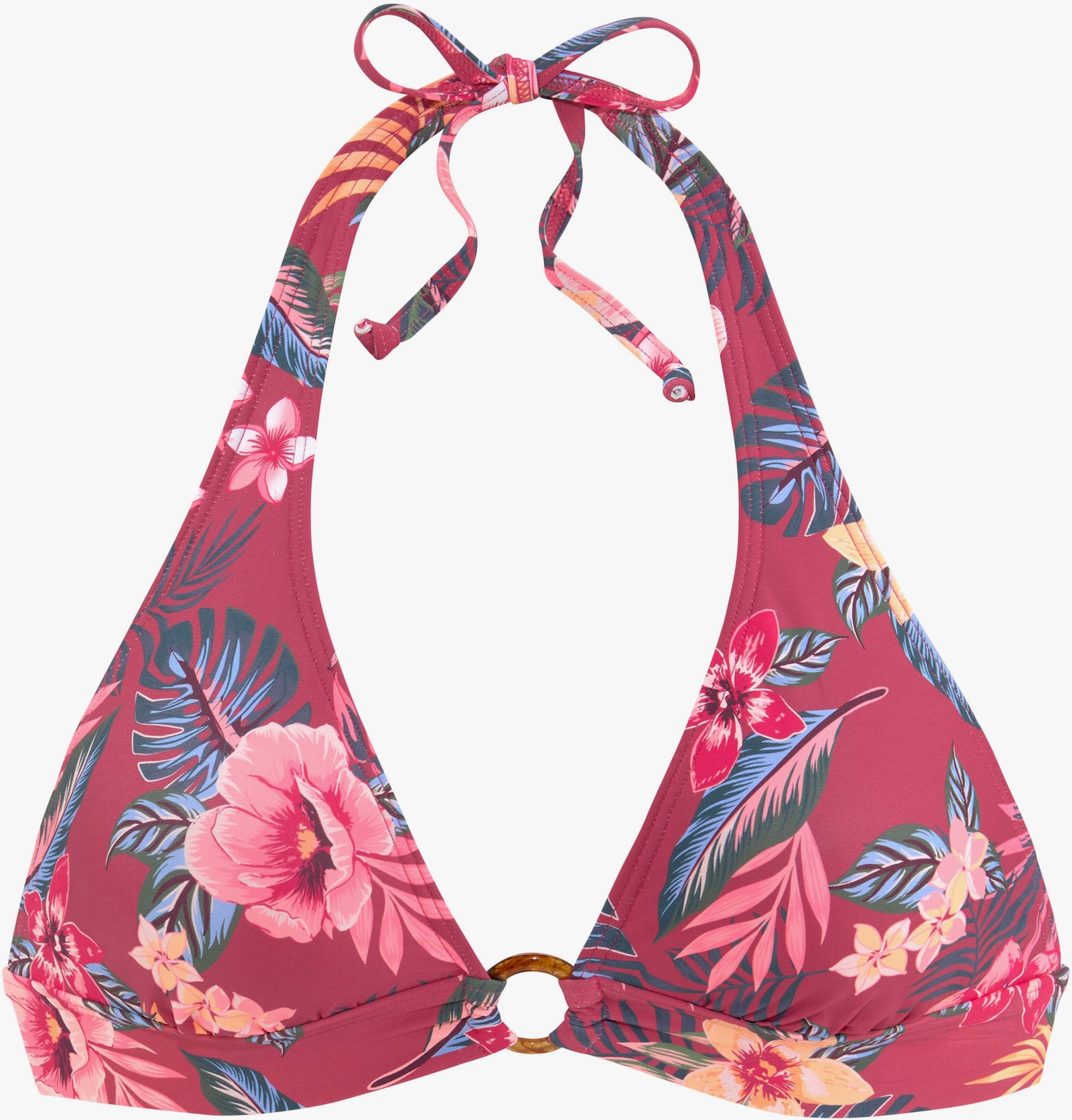 s.Oliver Triangelbikinitop - roestrood bedrukt