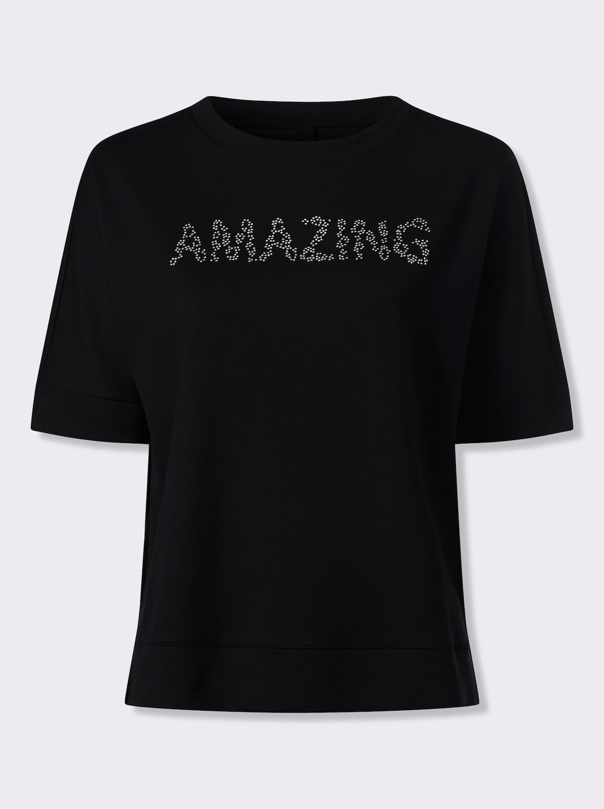 heine Sweatshirt mit Schriftzug - schwarz