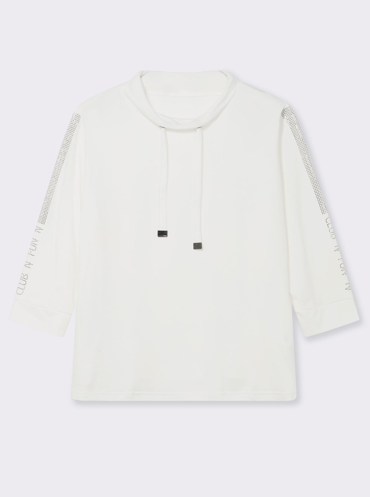 Sweatshirt mit Schriftzug - ecru