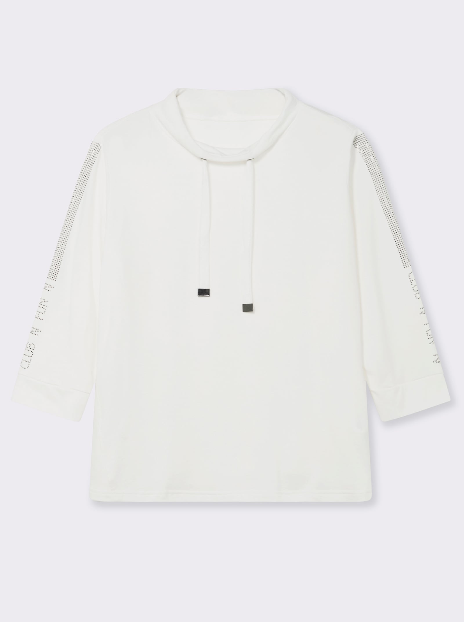 Sweatshirt mit Schriftzug - ecru