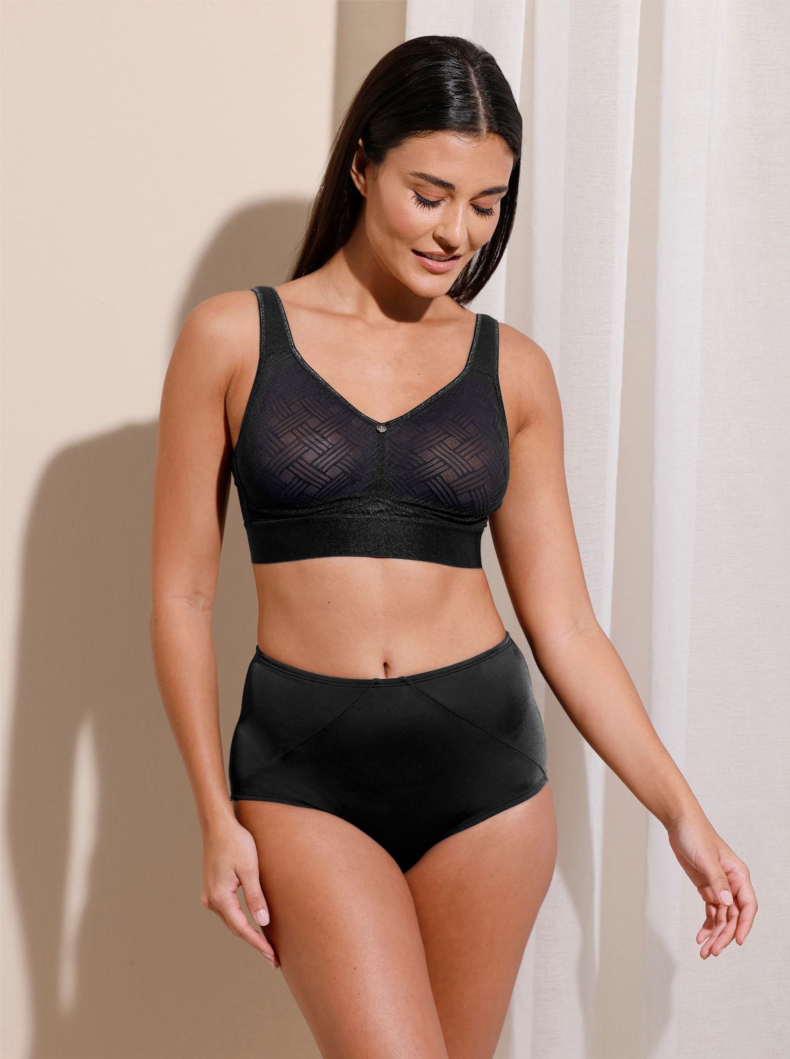 wäschepur Komfort-BH ohne Bügel - schwarz