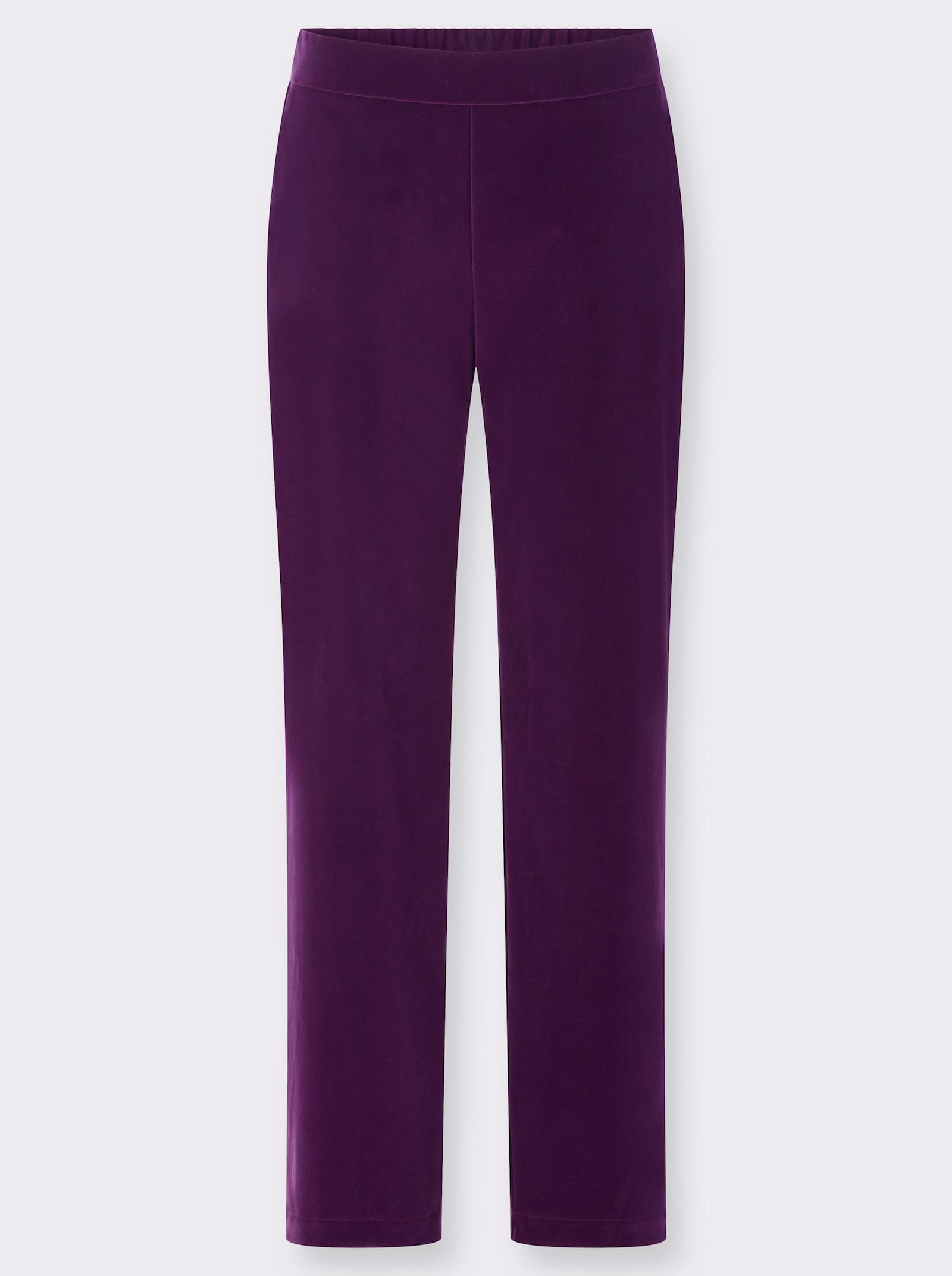 Samthose mit Dehnbund hinten - traube