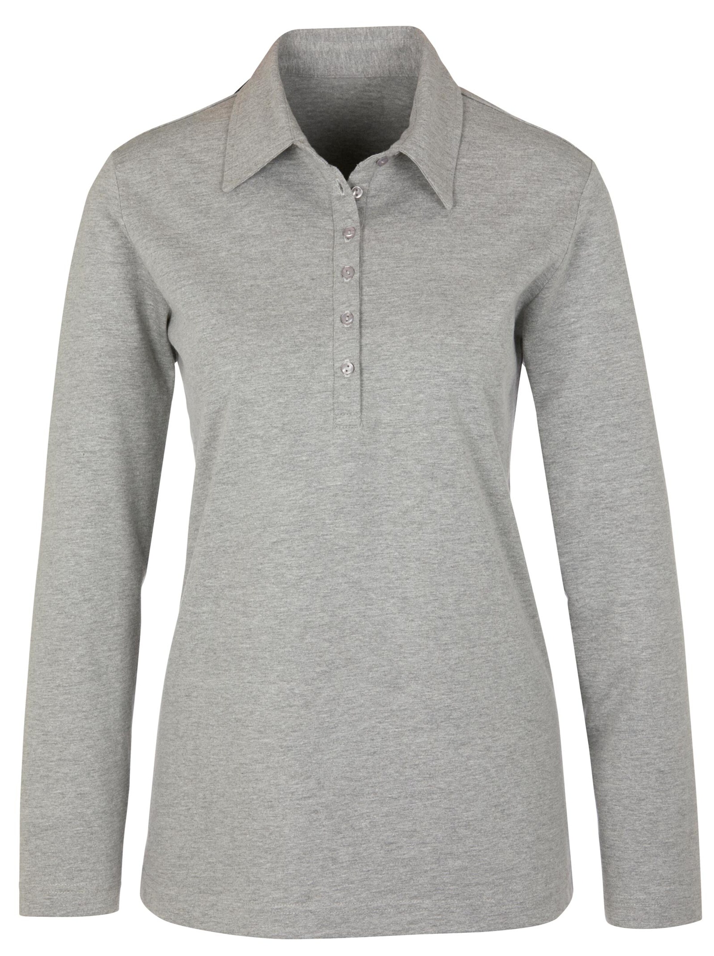 Poloshirt - grau-meliert