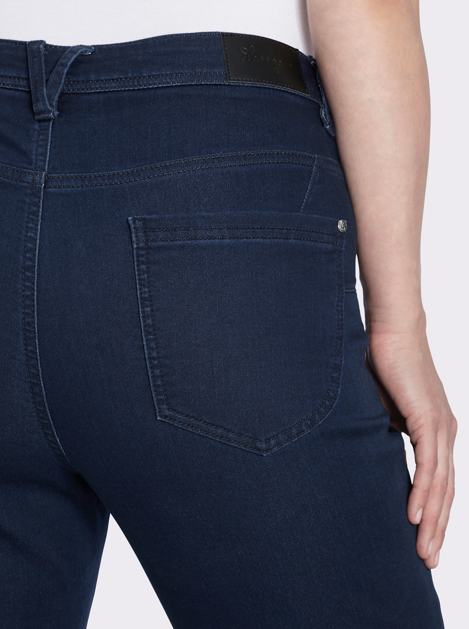 sheego Skinny Jeans mit Stretch-Bund innen - dark blue