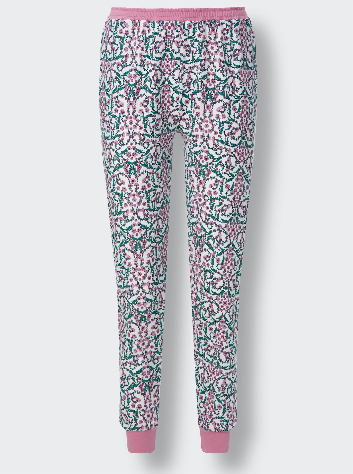 Pyjama-Broek - oudroze gebloemd