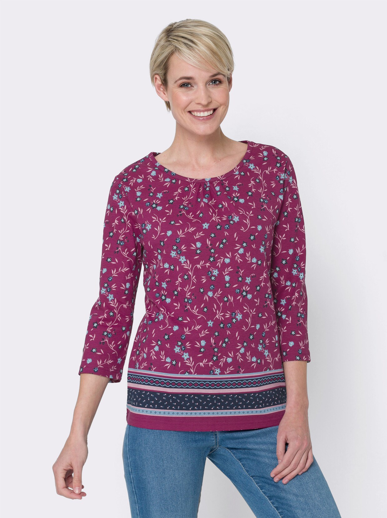 Shirt met 3/4-mouw - malve gedessineerd