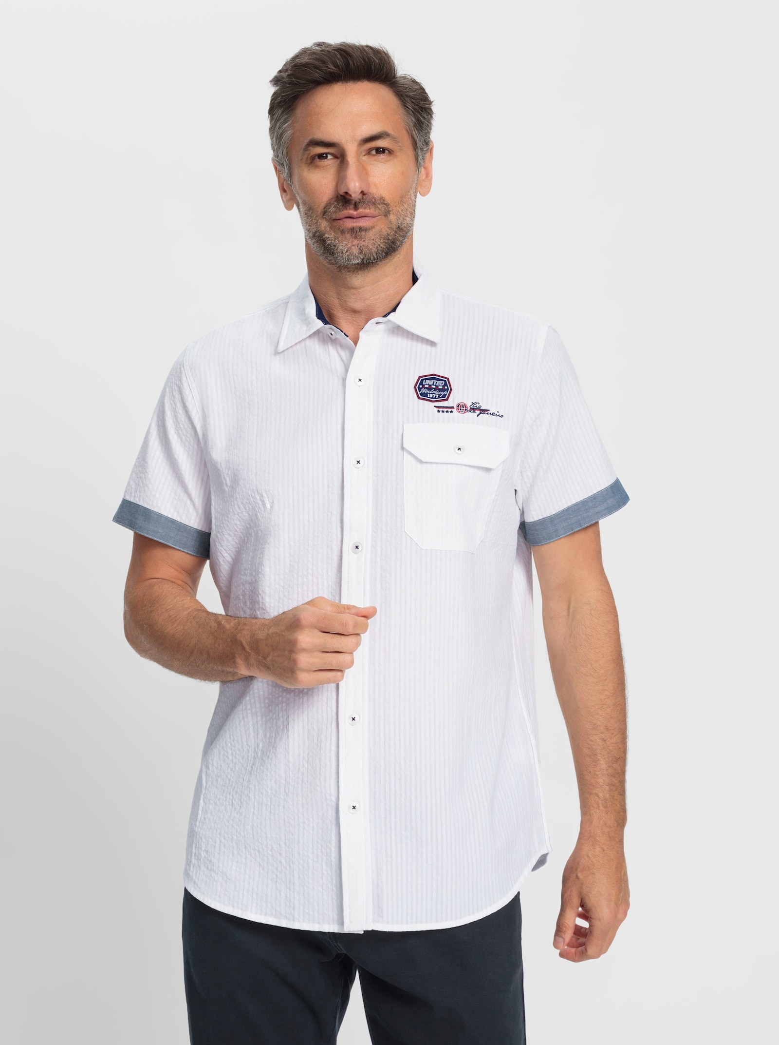 Catamaran Kurzarmhemd - weiß