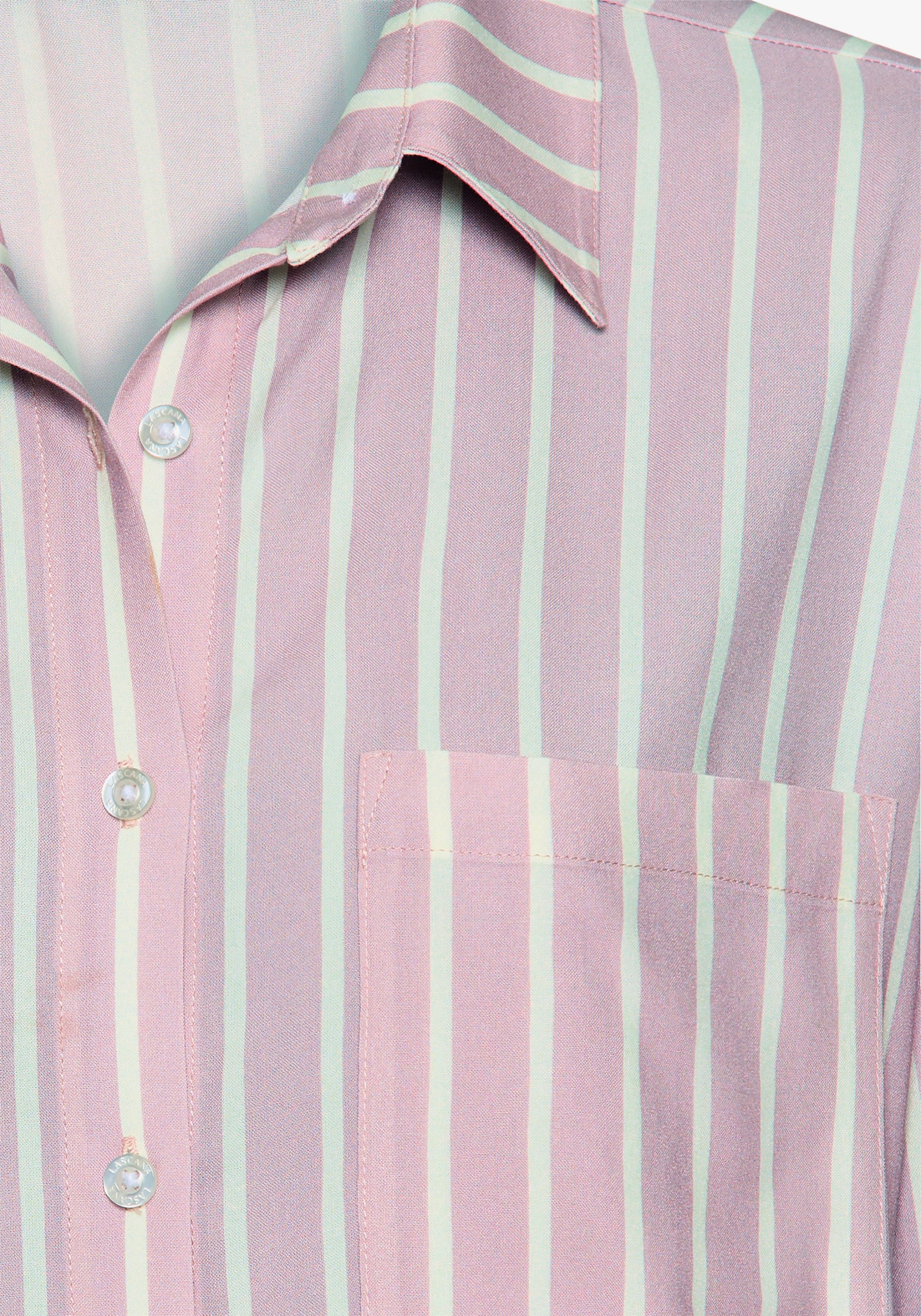 LASCANA Haut de pyjama - vieux rose à rayures