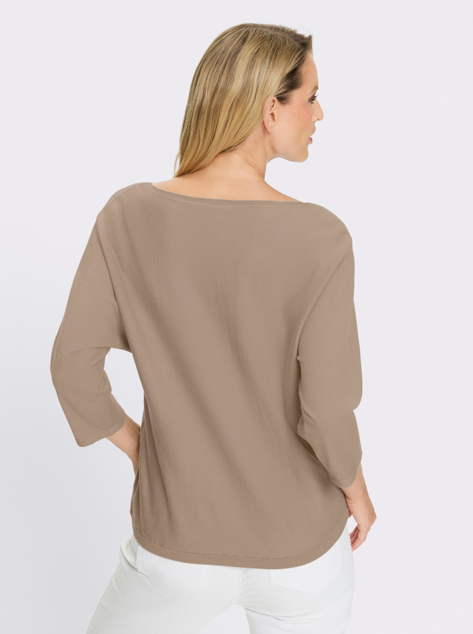 heine 3/4 Arm-Pullover in Oversized-Form - sesam