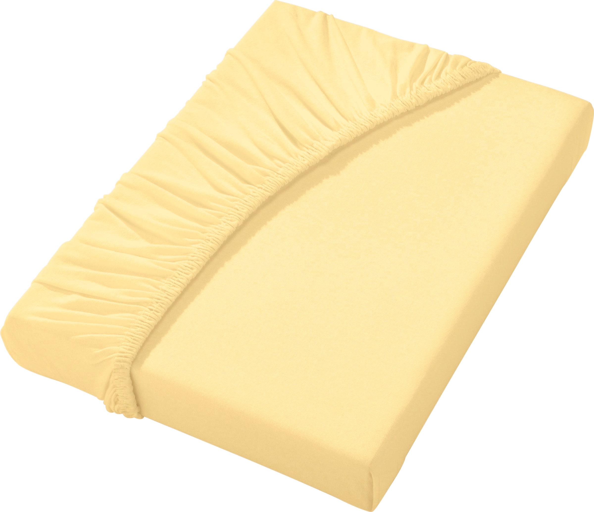 Tisch Bett günstig Kaufen-Spannbetttuch in vanillegelb von wäschepur. Spannbetttuch in vanillegelb von wäschepur <![CDATA[Spannbetttuch in Single-Jersey aus dauerelastischer Wirkware. Rundum-Gummizug. Geeignet für eine Matratzenhöhe von bis zu 28 cm. Um die günstige 