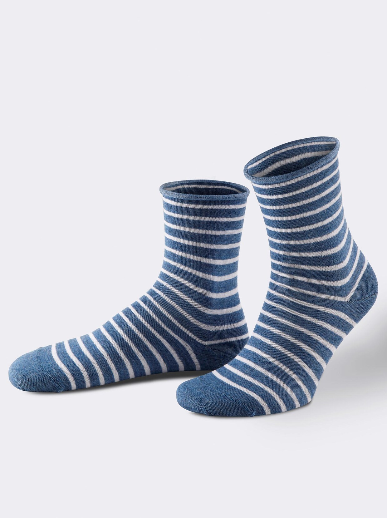 wäschepur Damen-Socken - jeansblau-meliert