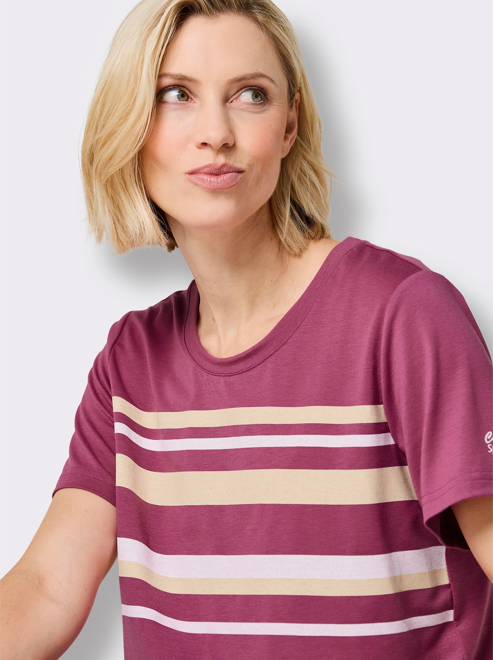 Catamaran Sports Funktionsshirt in freshnezz-Qualität - erika-zitrone-gestreift