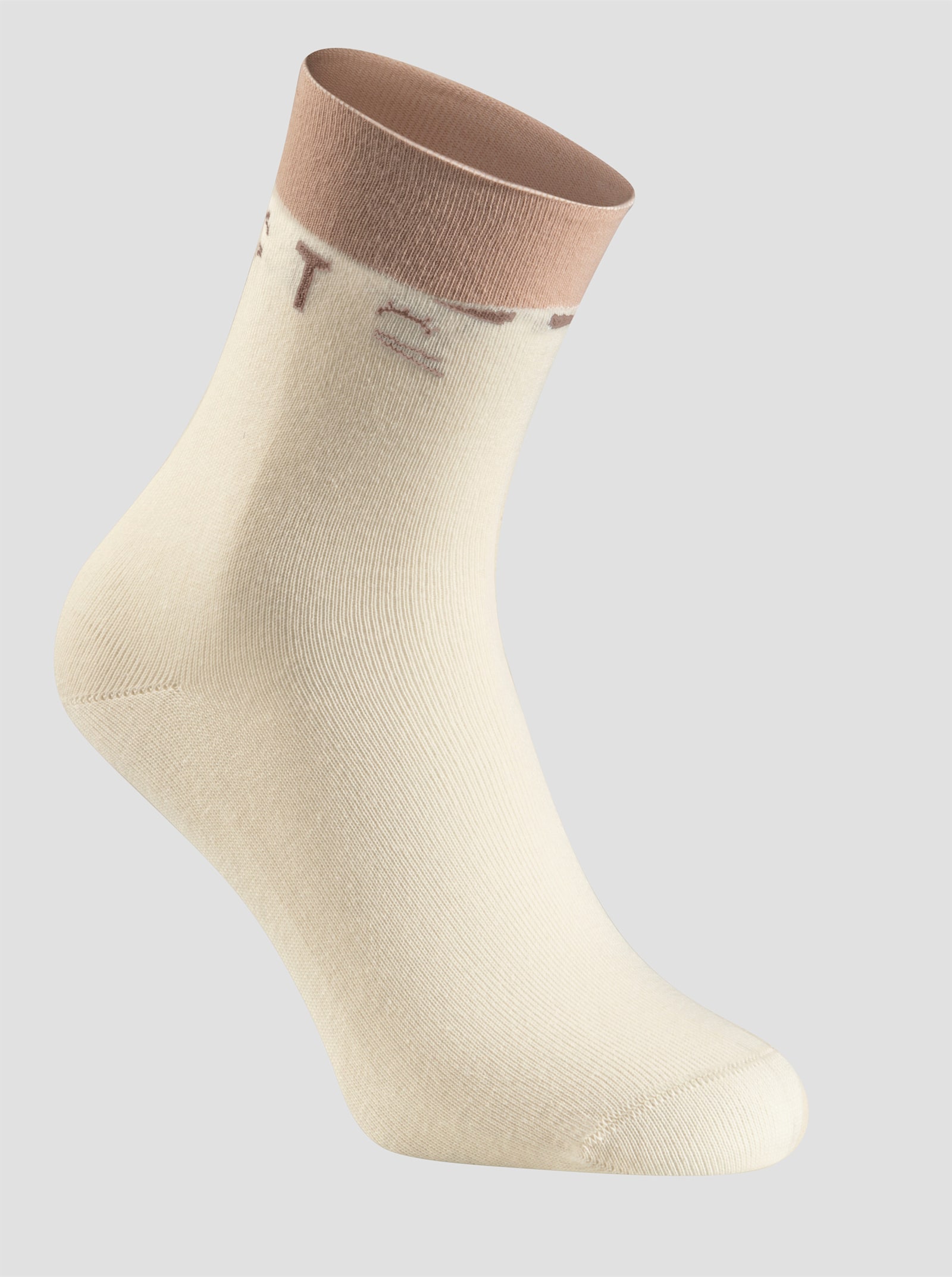 wäschepur Damen-Socken - schwarz + ecru + sand