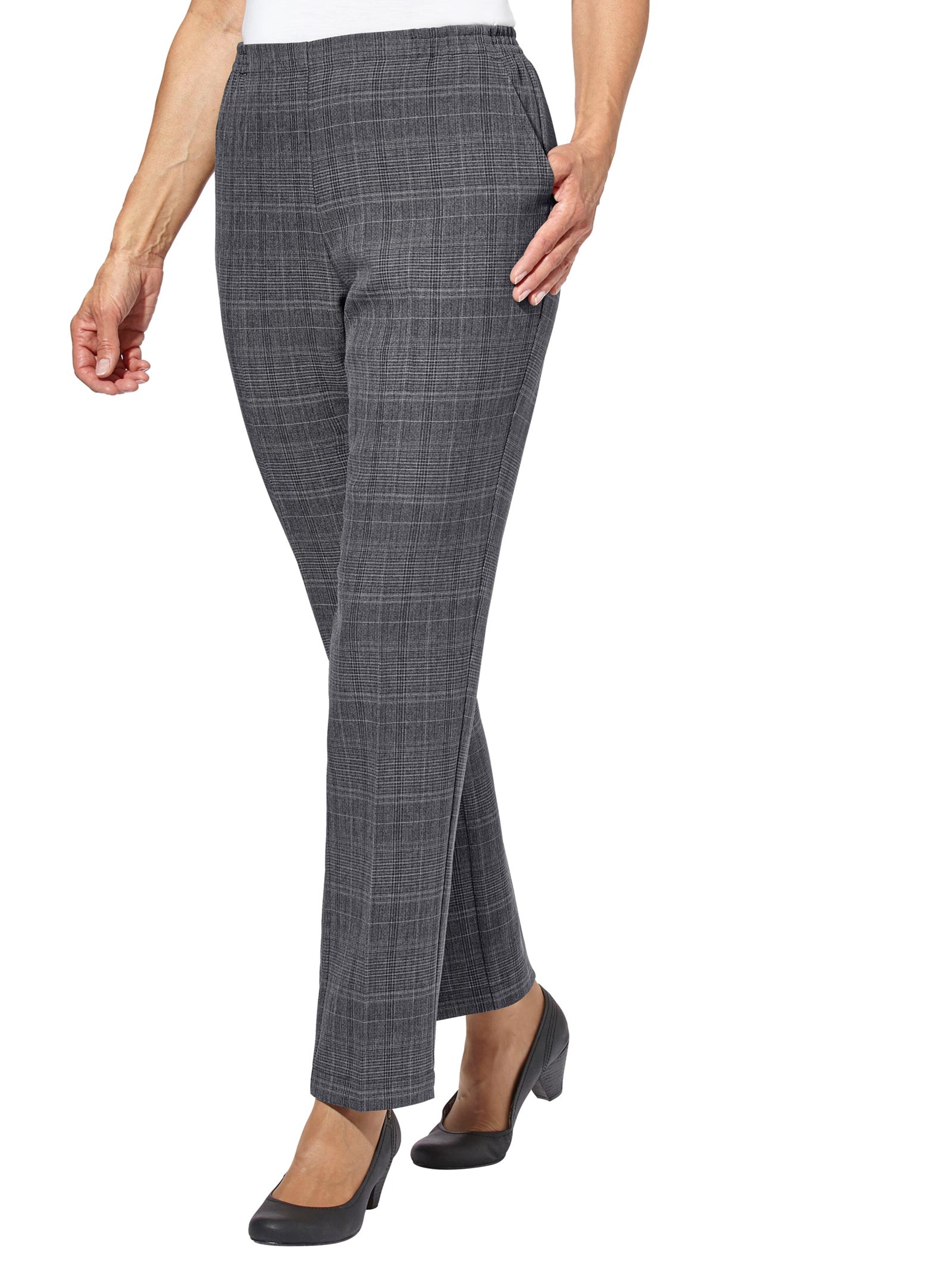 Hose - silbergrau-kariert