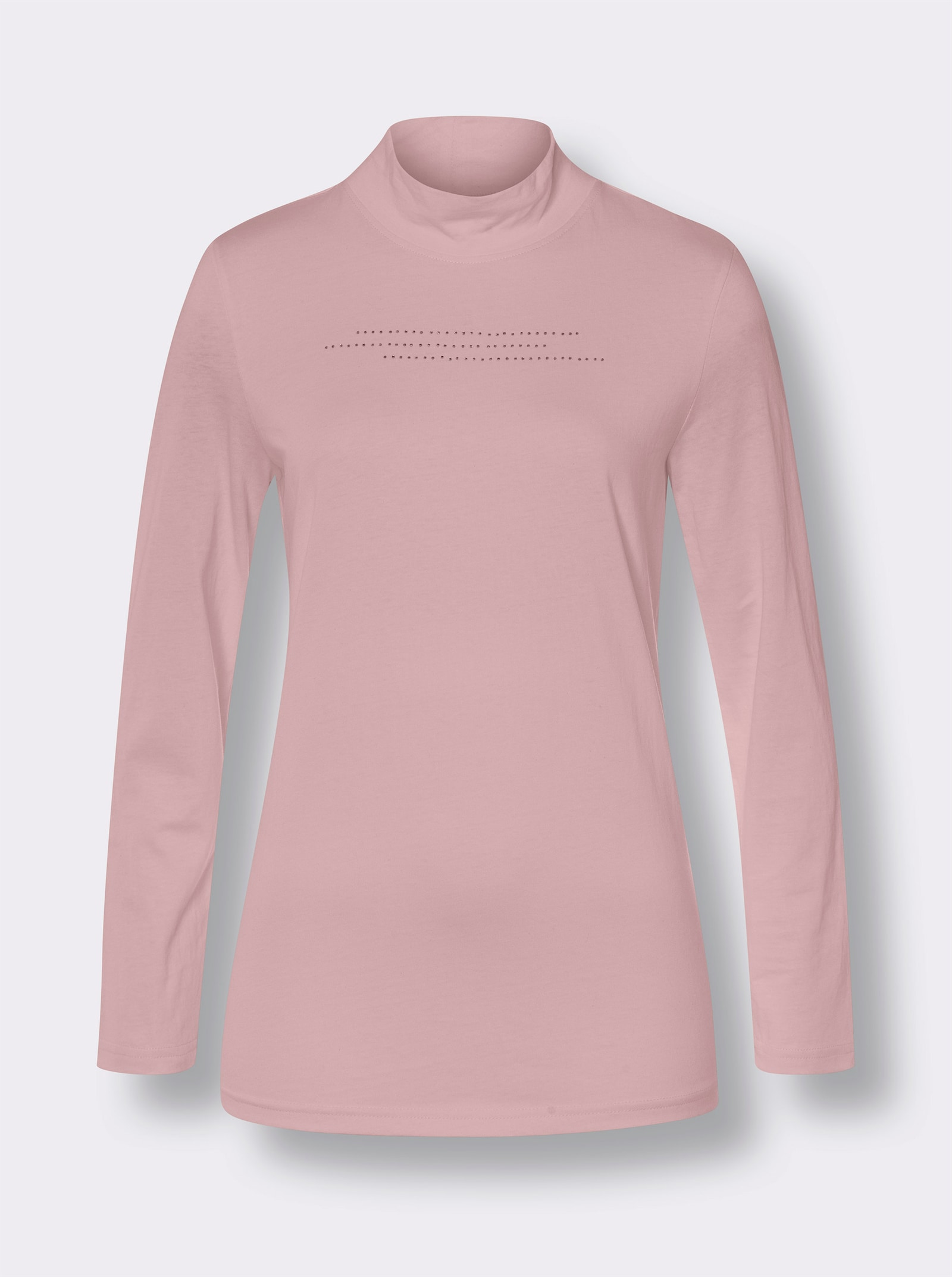 Tričko se stojáčkem s pajetkami - hortenziová