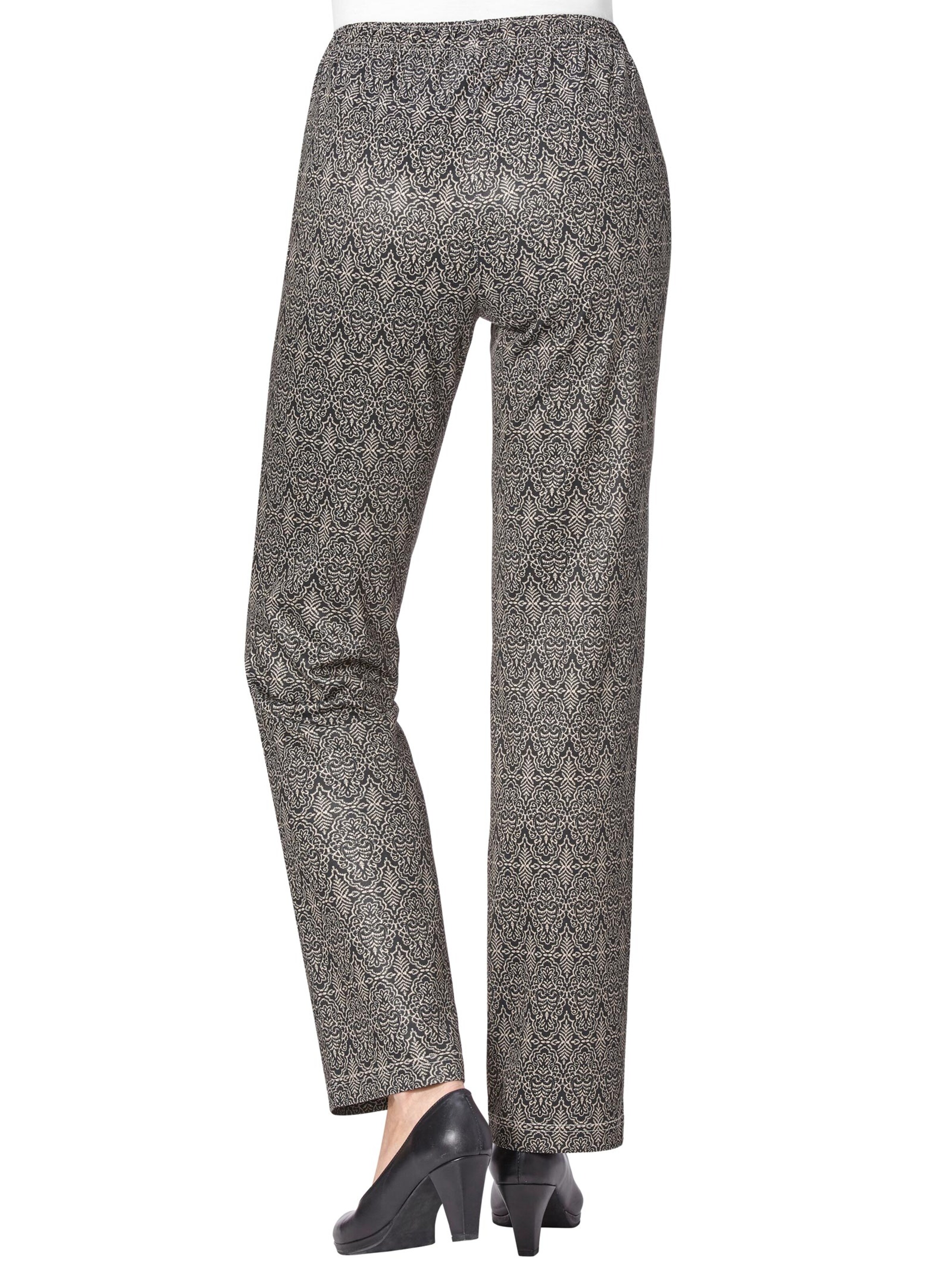 Jersey-Hose - taupe-gemustert