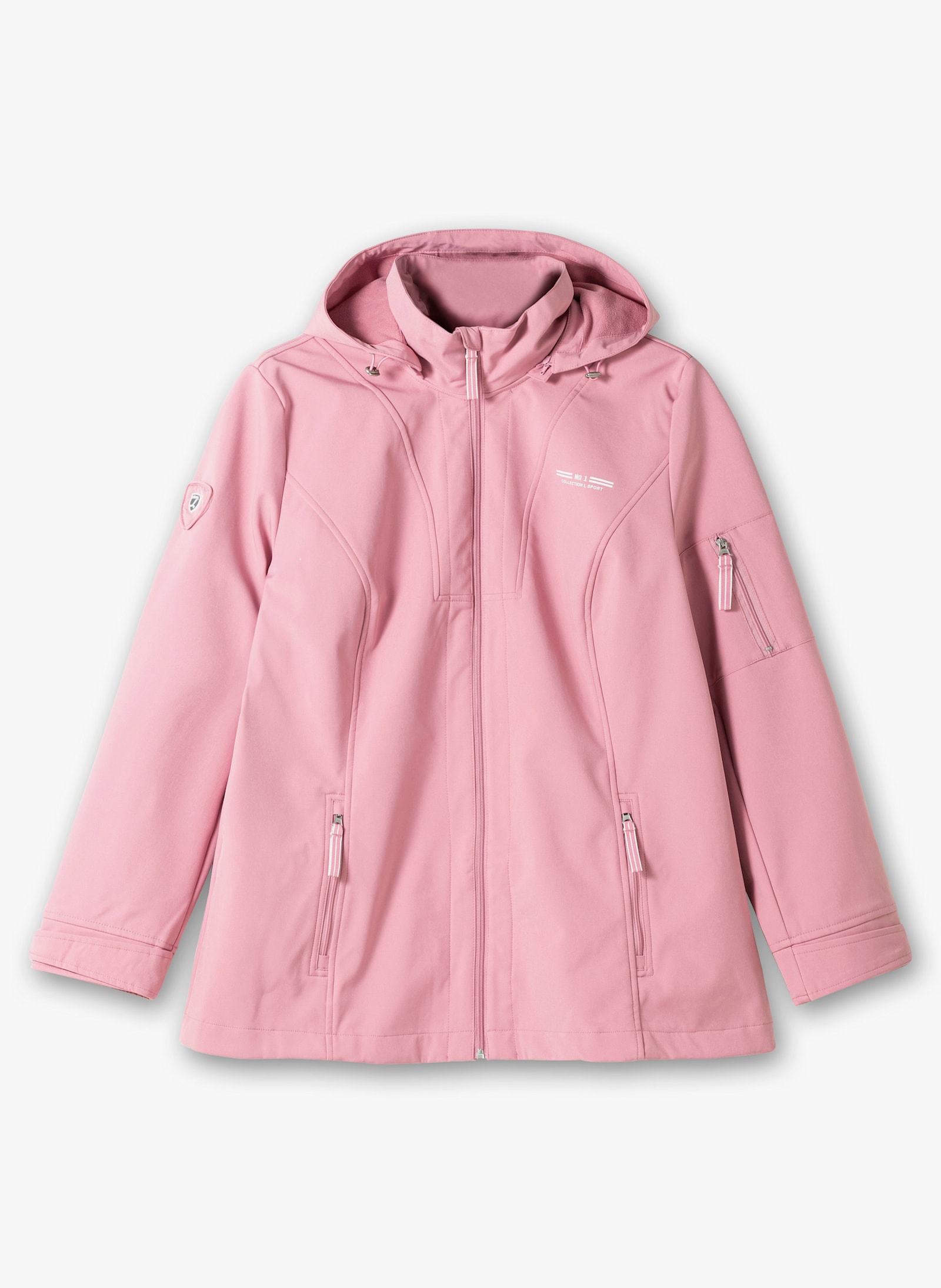 Softshelljacke mit Fleece-Futter - altrosa