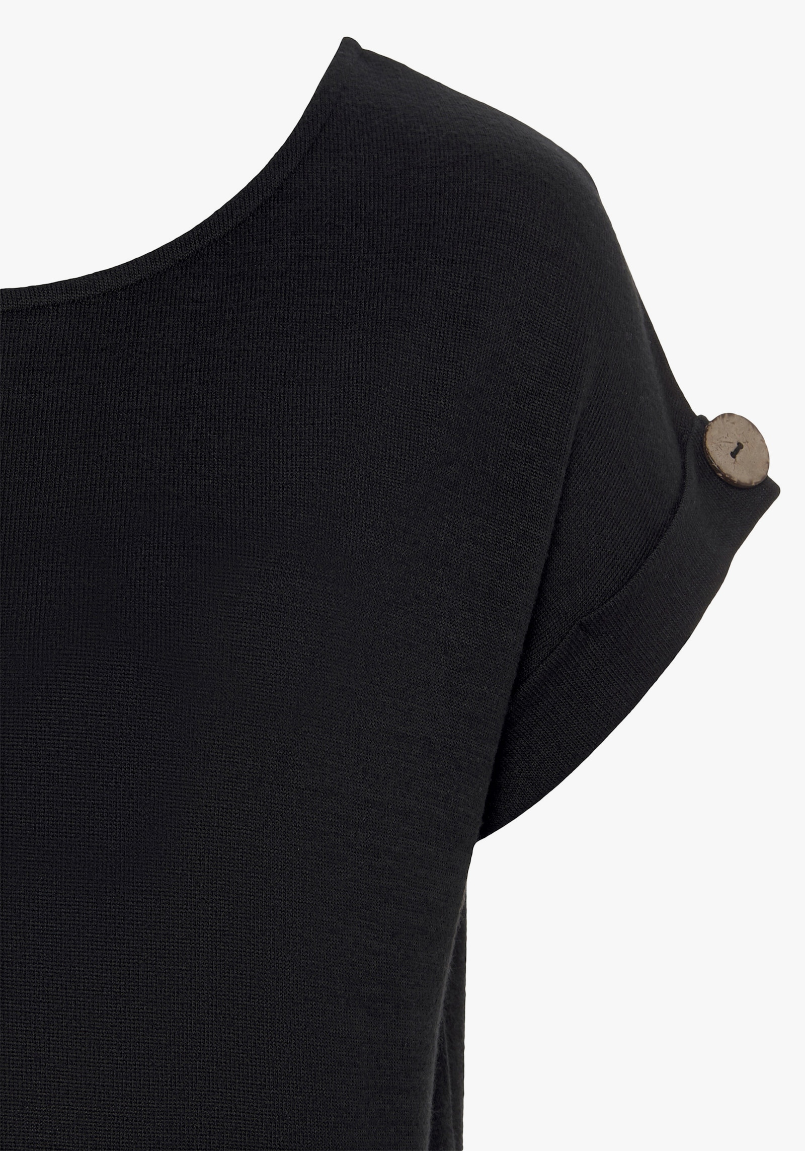 LASCANA Kurzarmshirt - schwarz