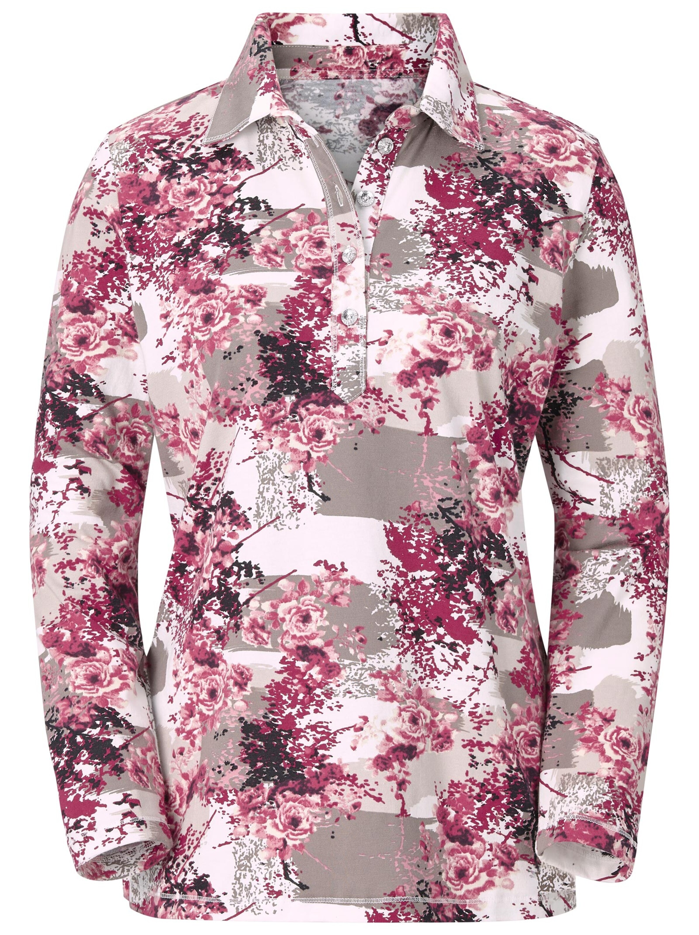 Shirt - weinrot-gemustert