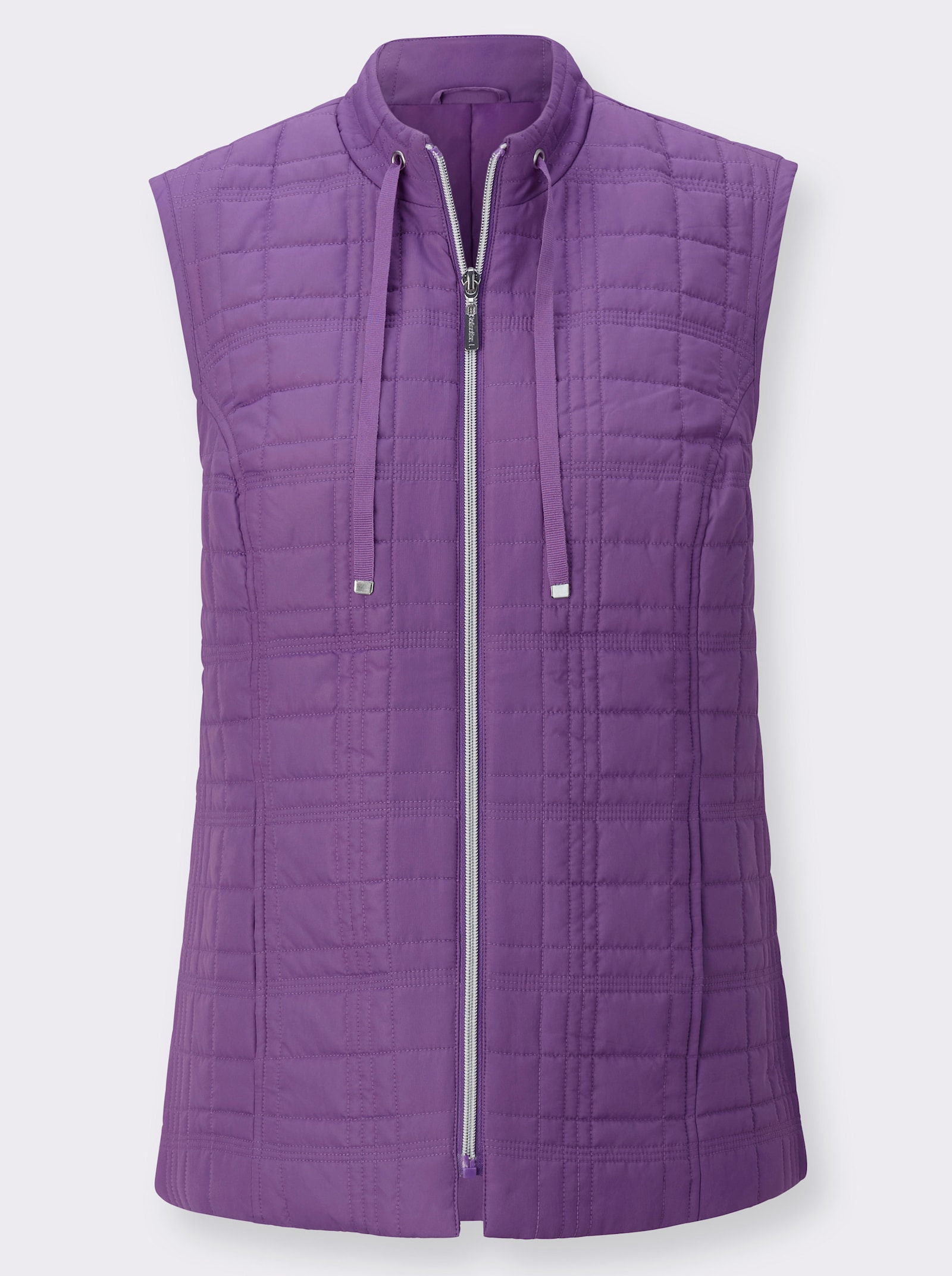 Weste im Karo-Steppmuster - lila