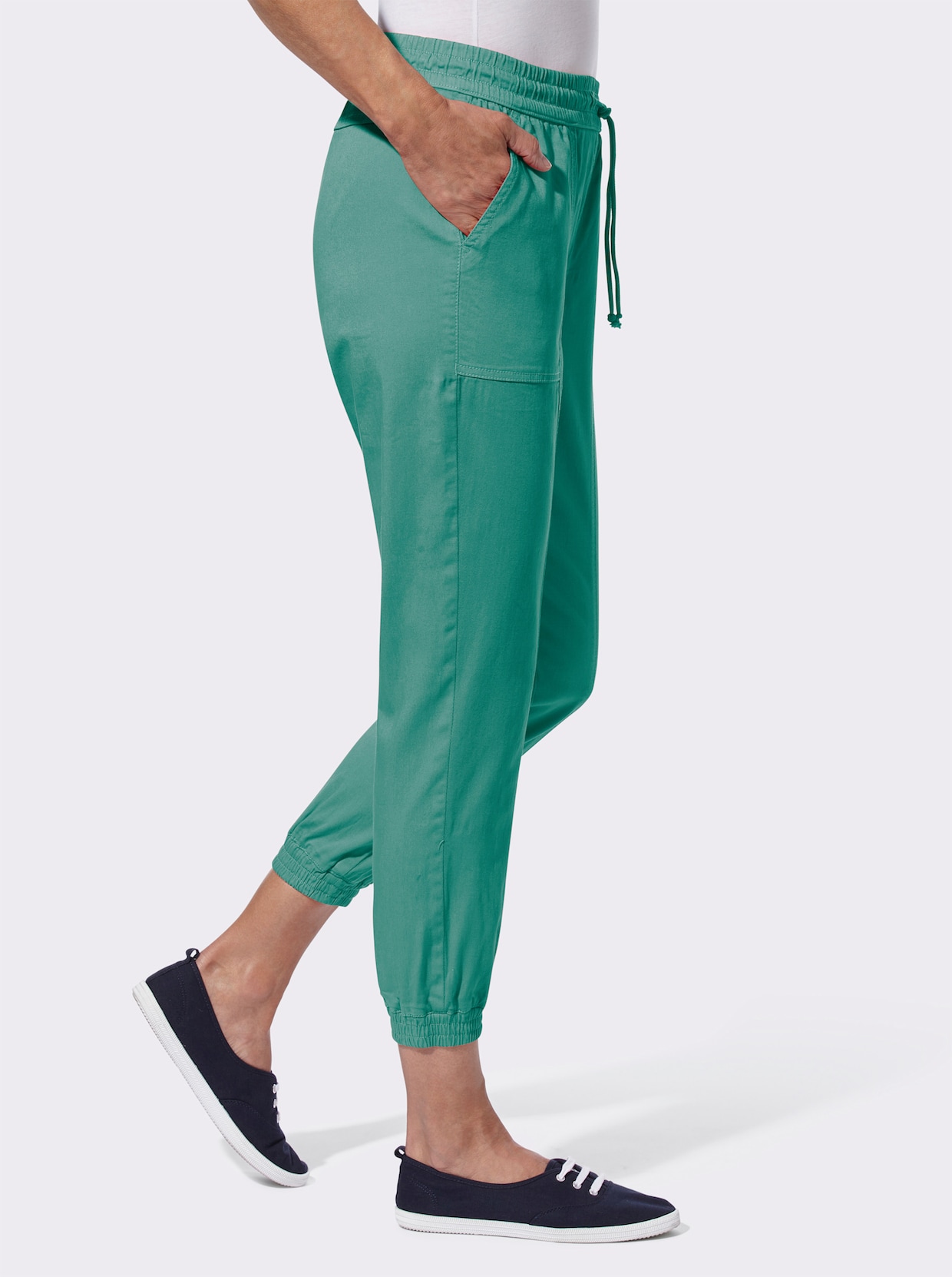 7/8-jeans - smaragdgroen