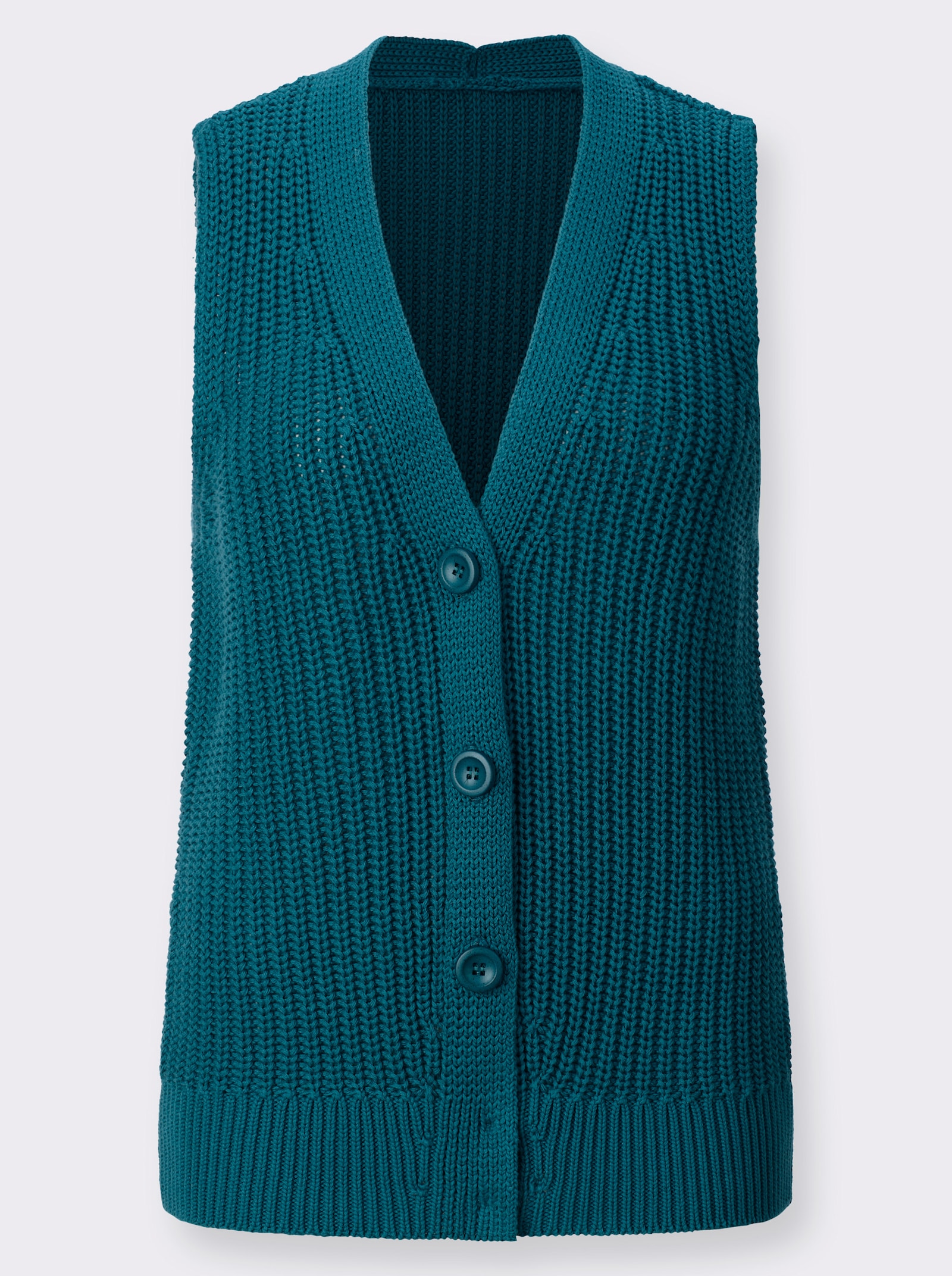 Strickweste in Grobstrick-Optik - aquapetrol