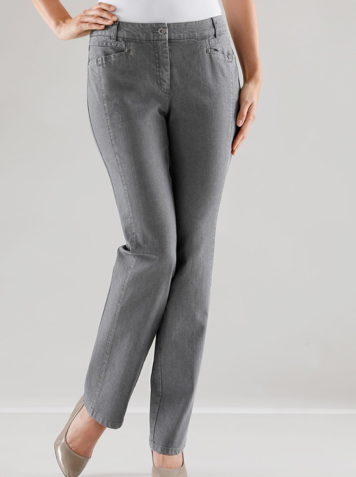 Cosma Gerade Jeans - grau
