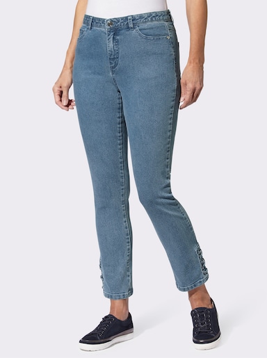 5-Pocket-Jeans mit Zierschnürung - blue-bleached