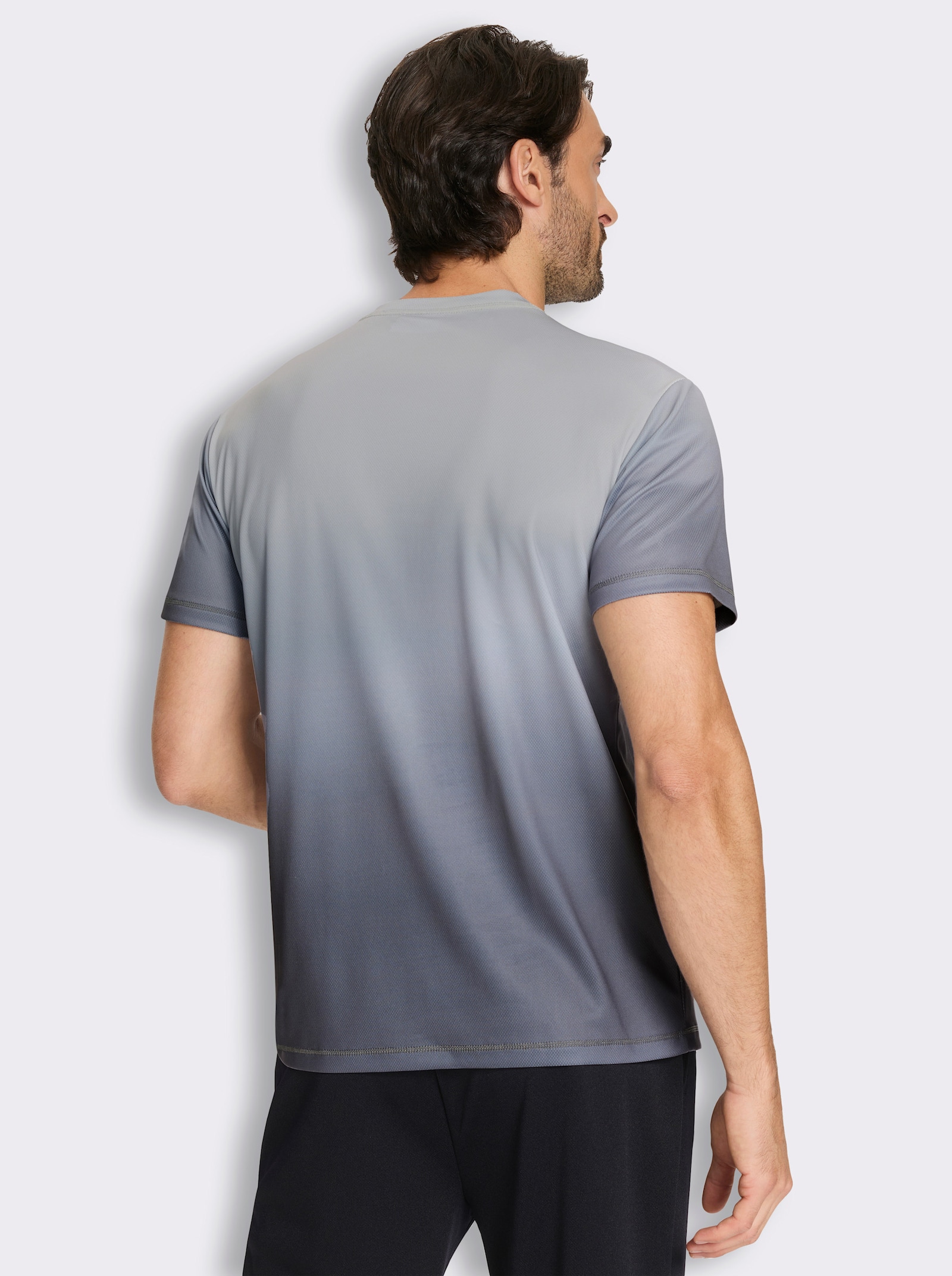 Catamaran Sports Kurzarmshirt mit Farbverlauf - anthrazit-hellgrau