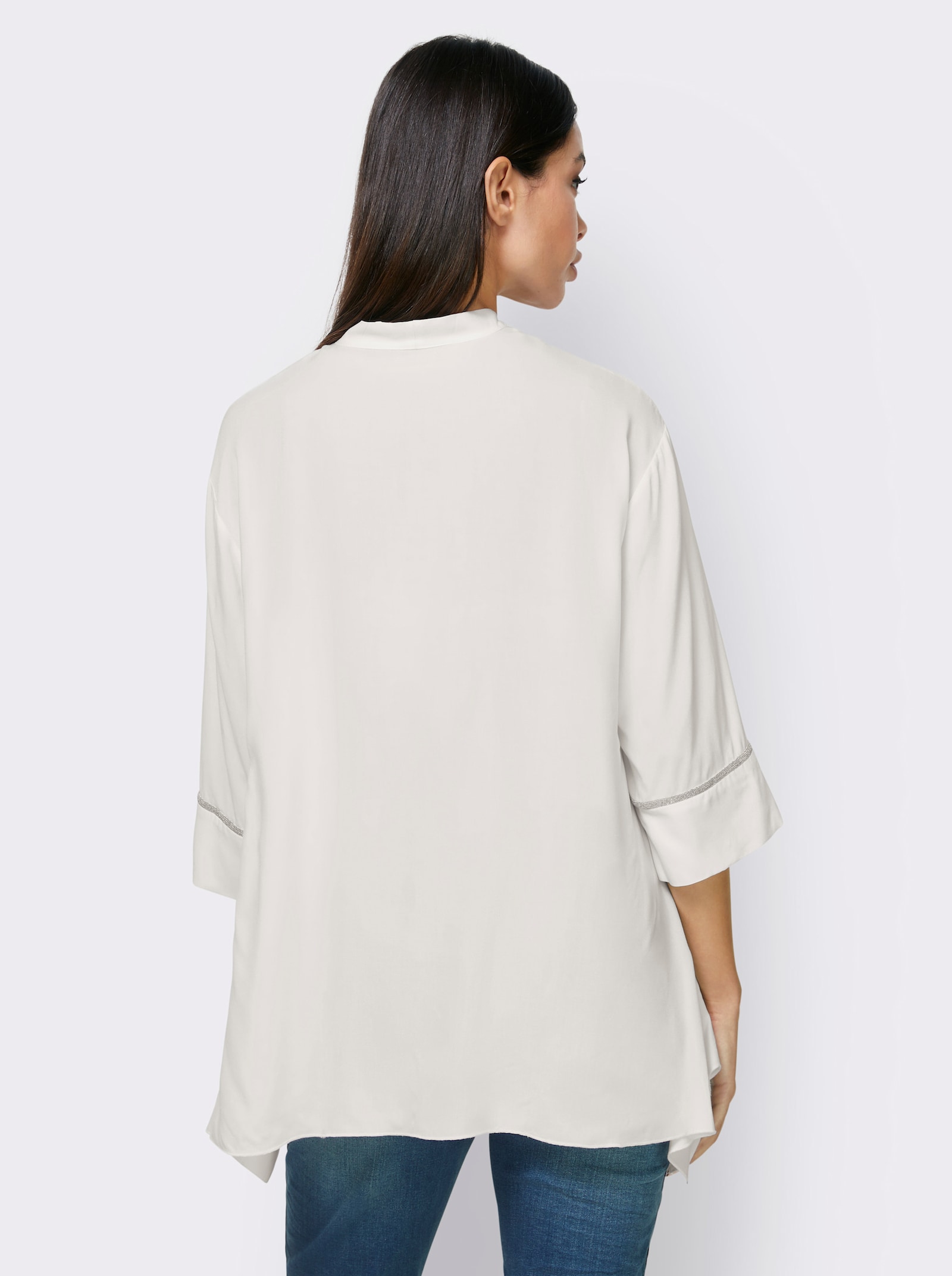 heine Comfortblouse met V-hals - champagne