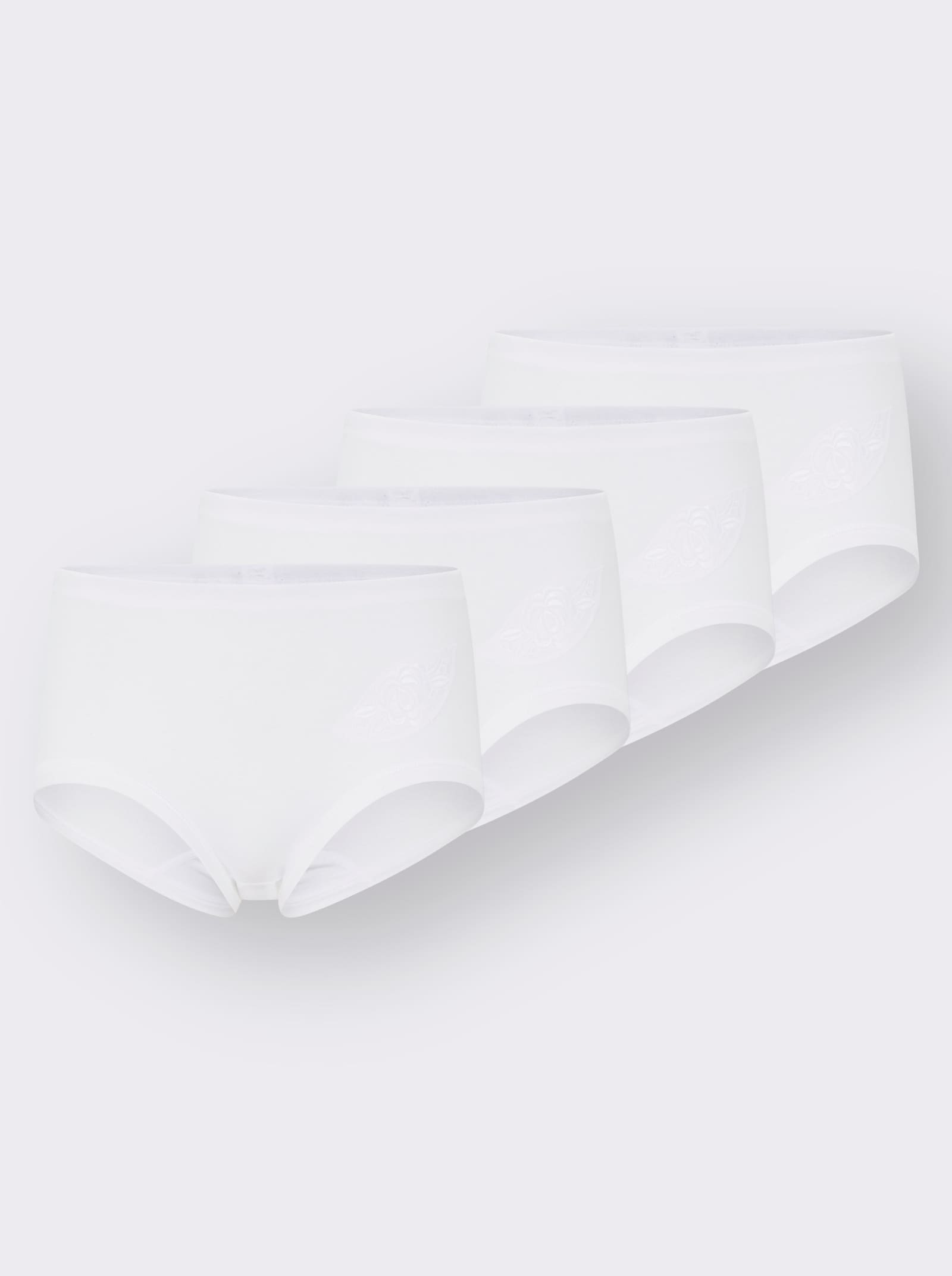 Kalhotky z jemně žebrovaného materiálu - bílá