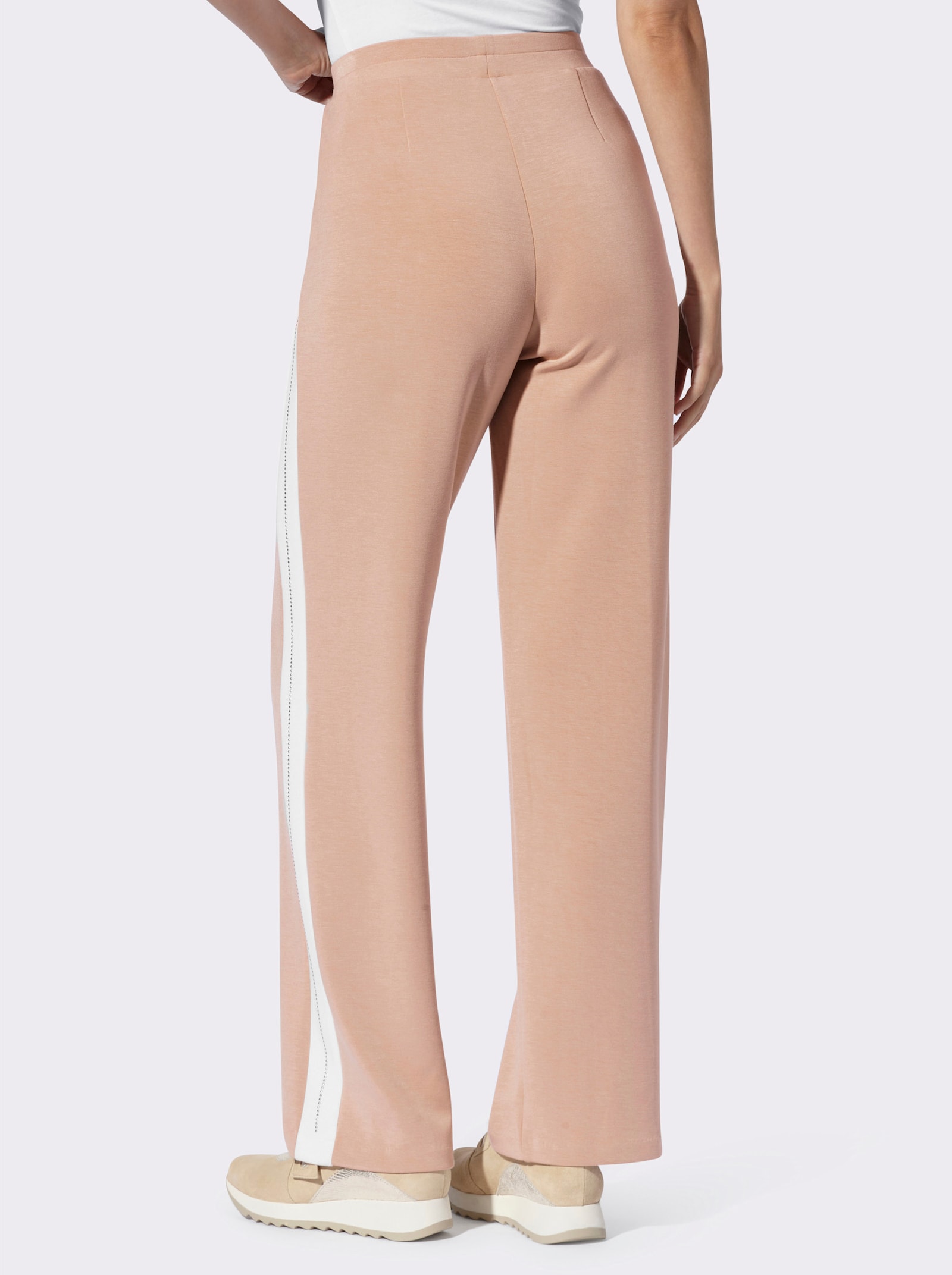 heine Jerseyhose mit Galonstreifen - beige-ecru