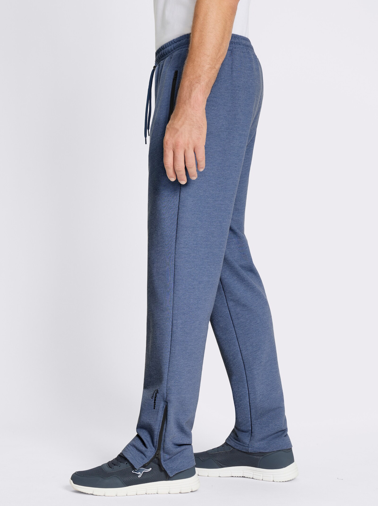 Catamaran Sports Freizeithose mit Reißverschluss am Saum - jeansblau-meliert