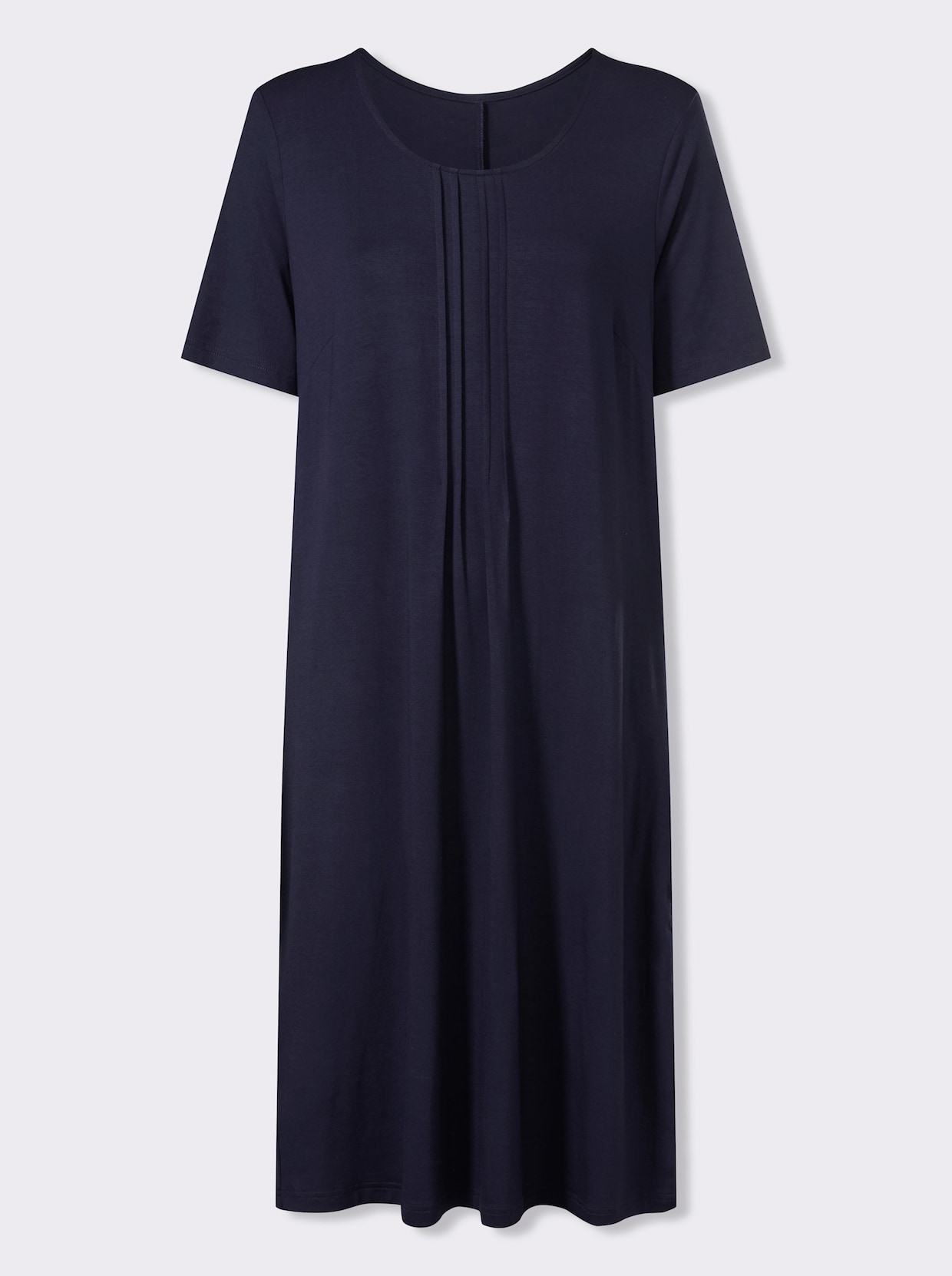 Jerseykleid mit Biesenverzierung - marine