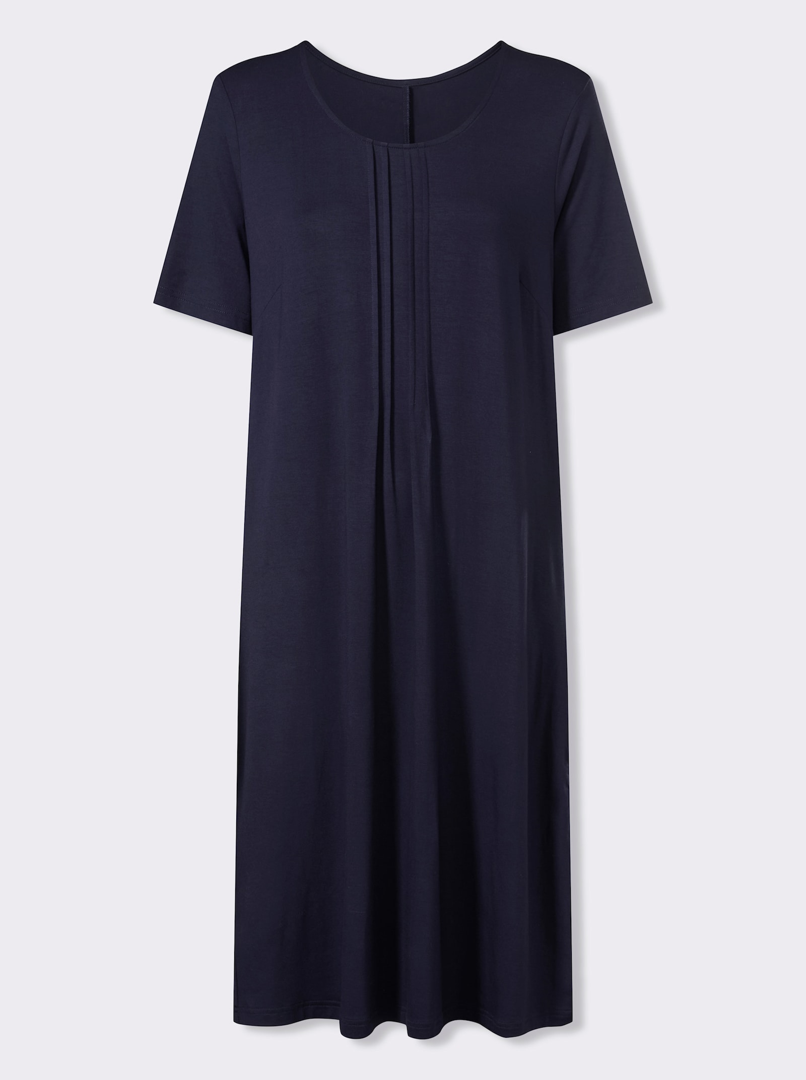 Žerzejové šaty zdobené sámky - námořnická modrá