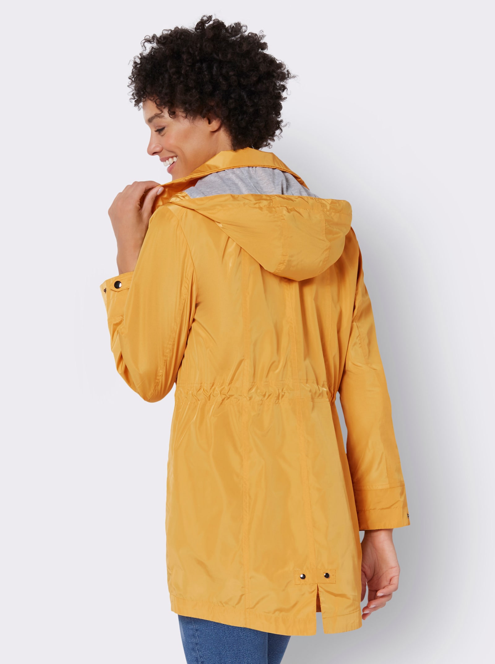 Parka mit Jerseyfutter in Melange-Optik - ocker