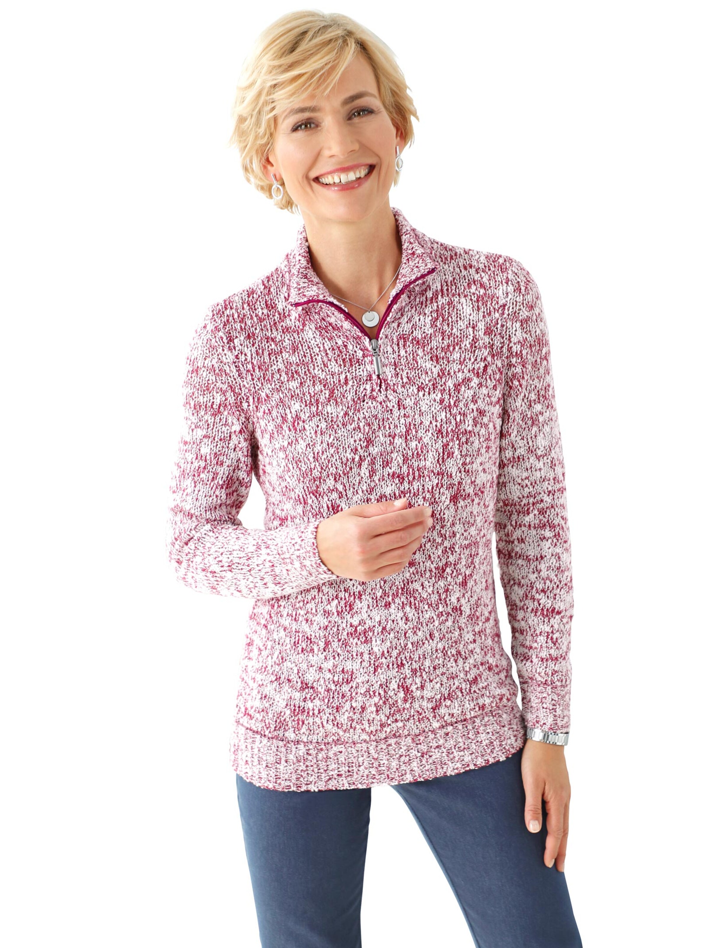 Pullover - beere-meliert