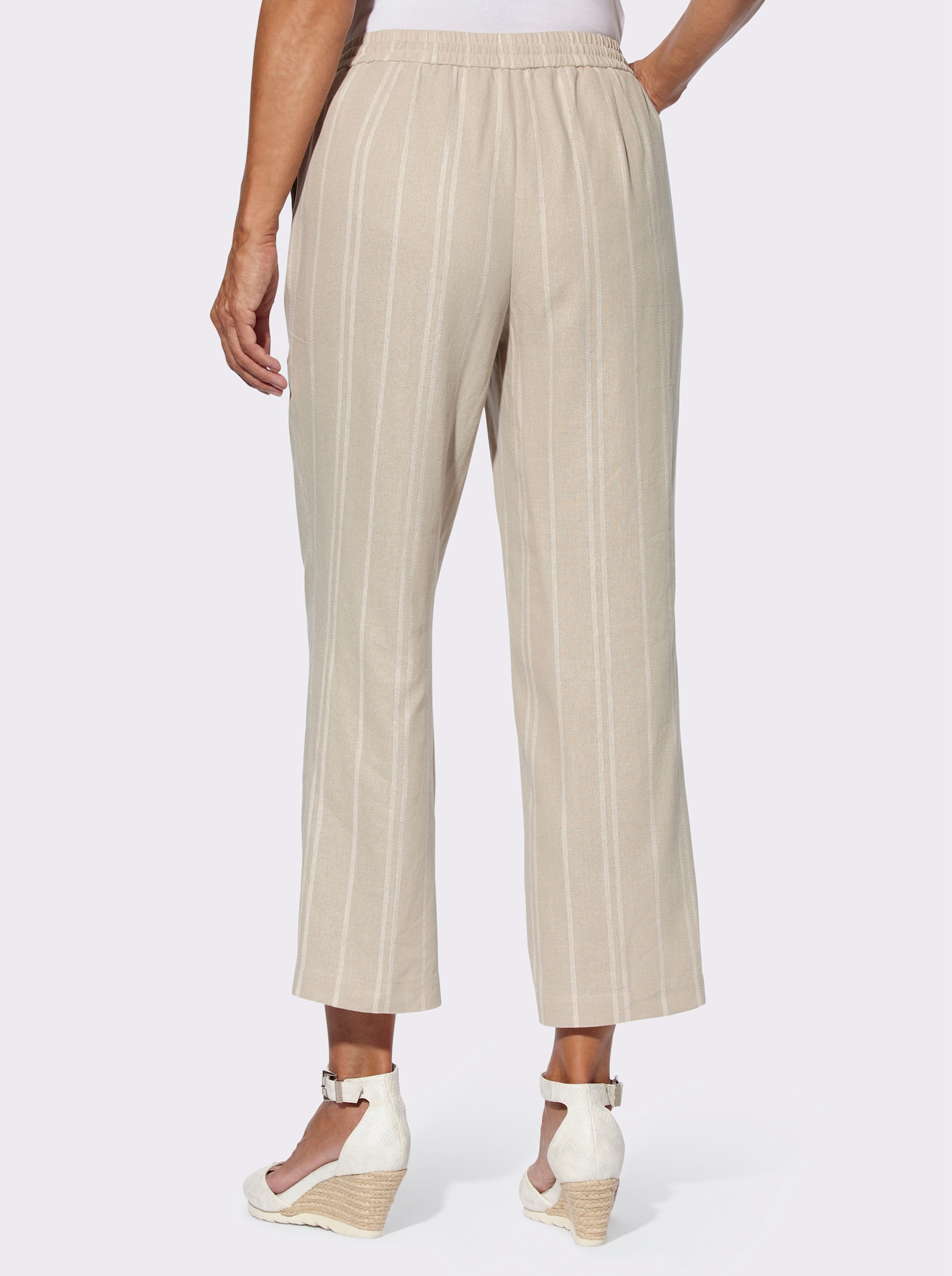 Culotte met jacquardstrepen - zand gestreept