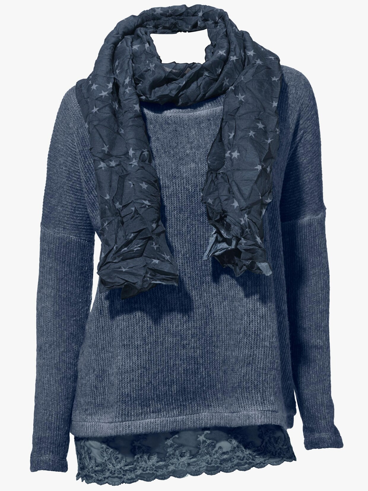 Linea Tesini Rundhals-Shirts - blau