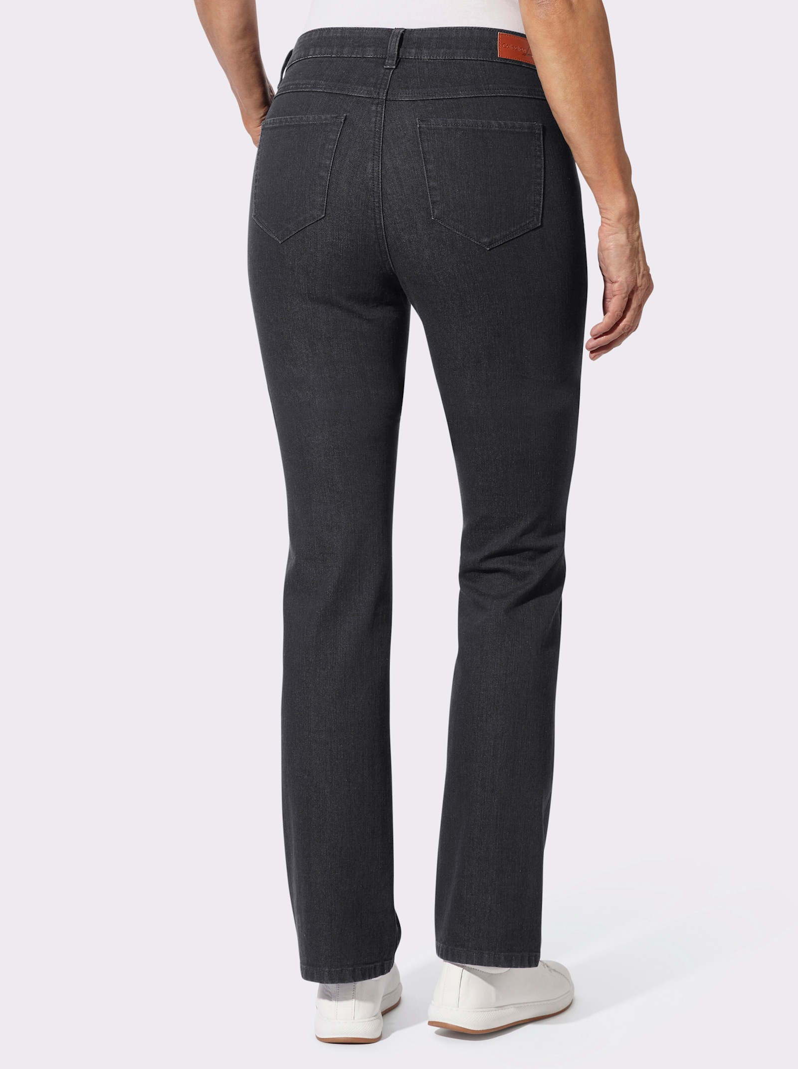 Thermojeans mit innenliegendem Dehnbund - black-denim