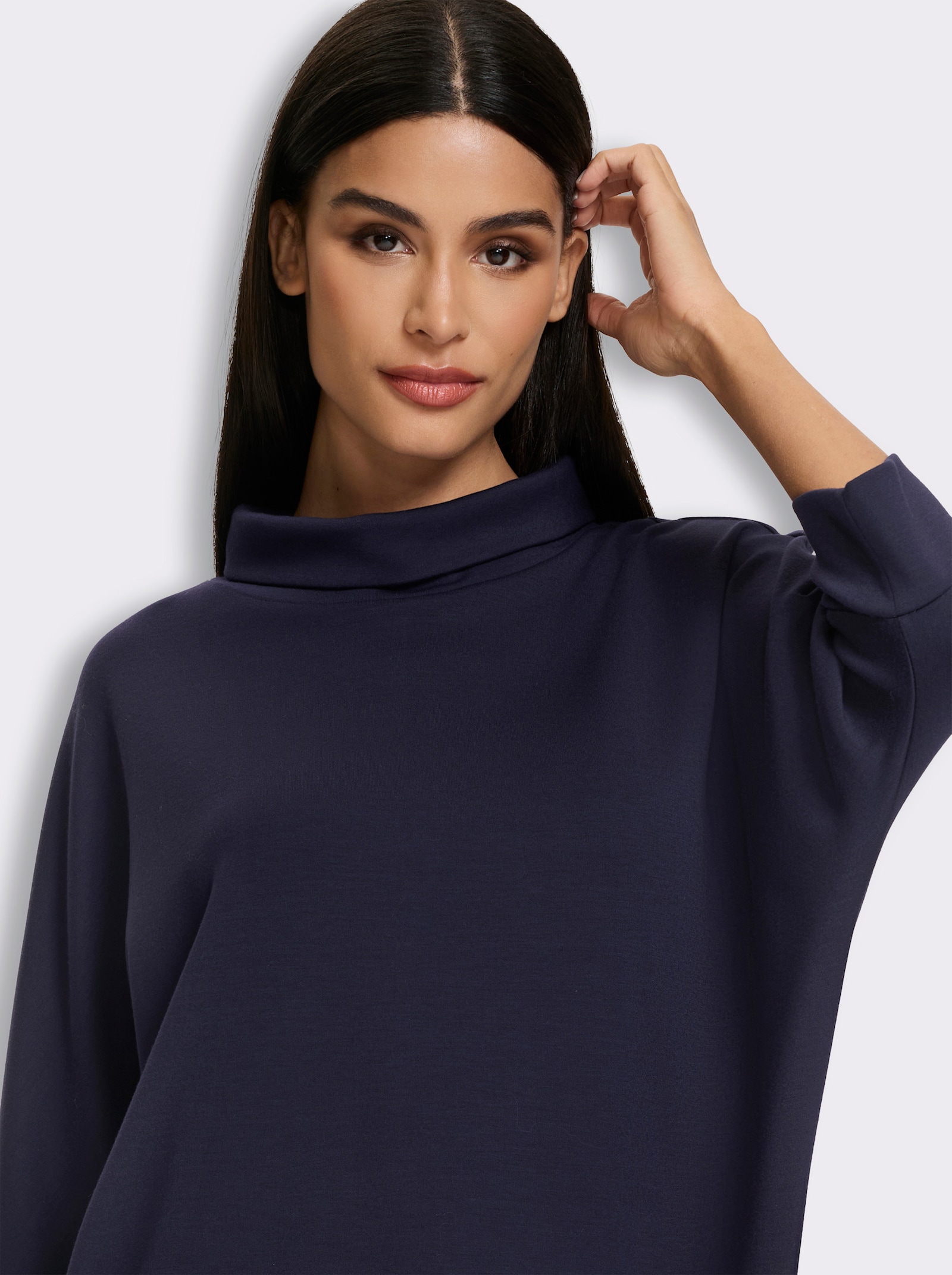 heine Sweatshirt mit Fledremausärmeln - marine