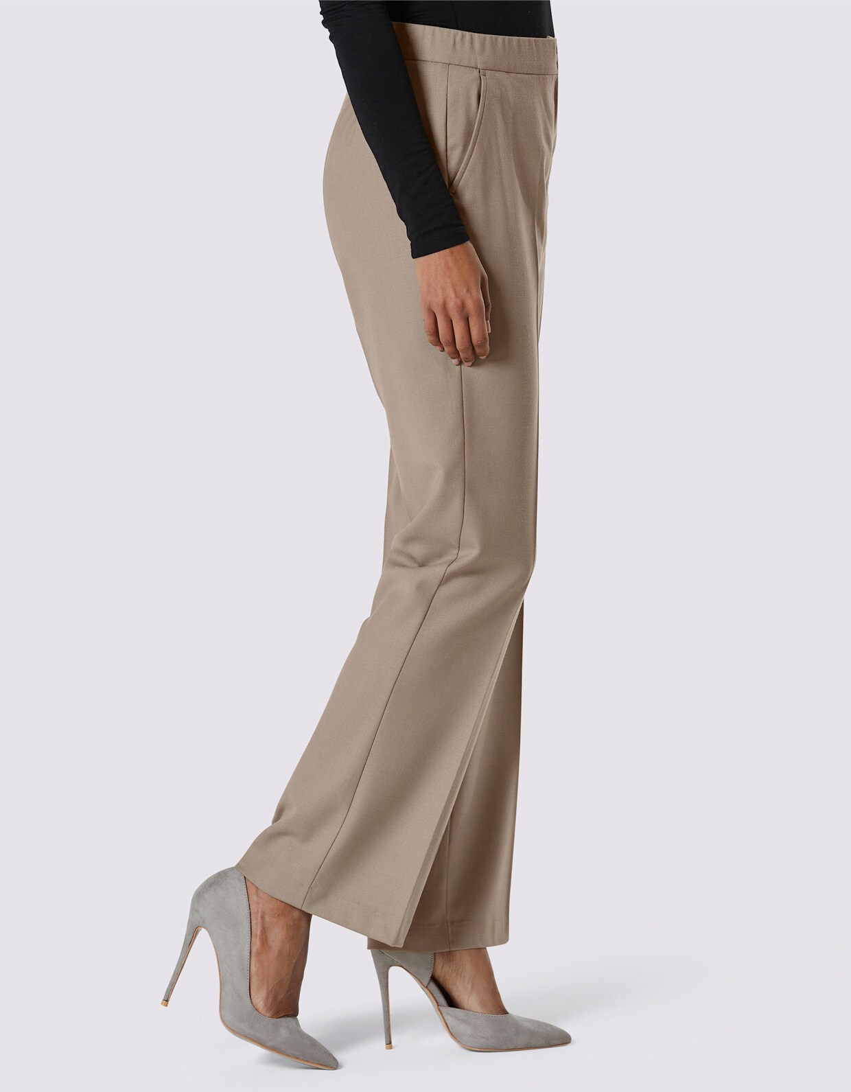 CREATION L PREMIUM Merino-Viskose-Hose - sesam