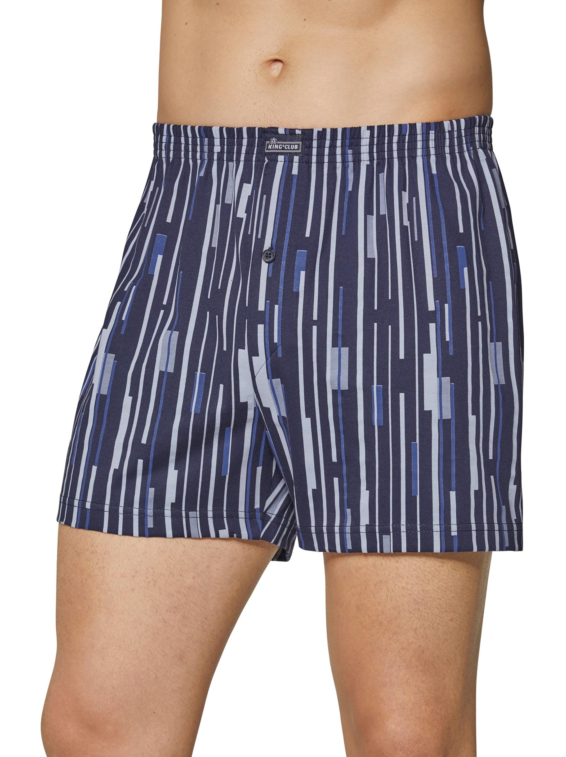 Boxershorts - marine-bedruckt