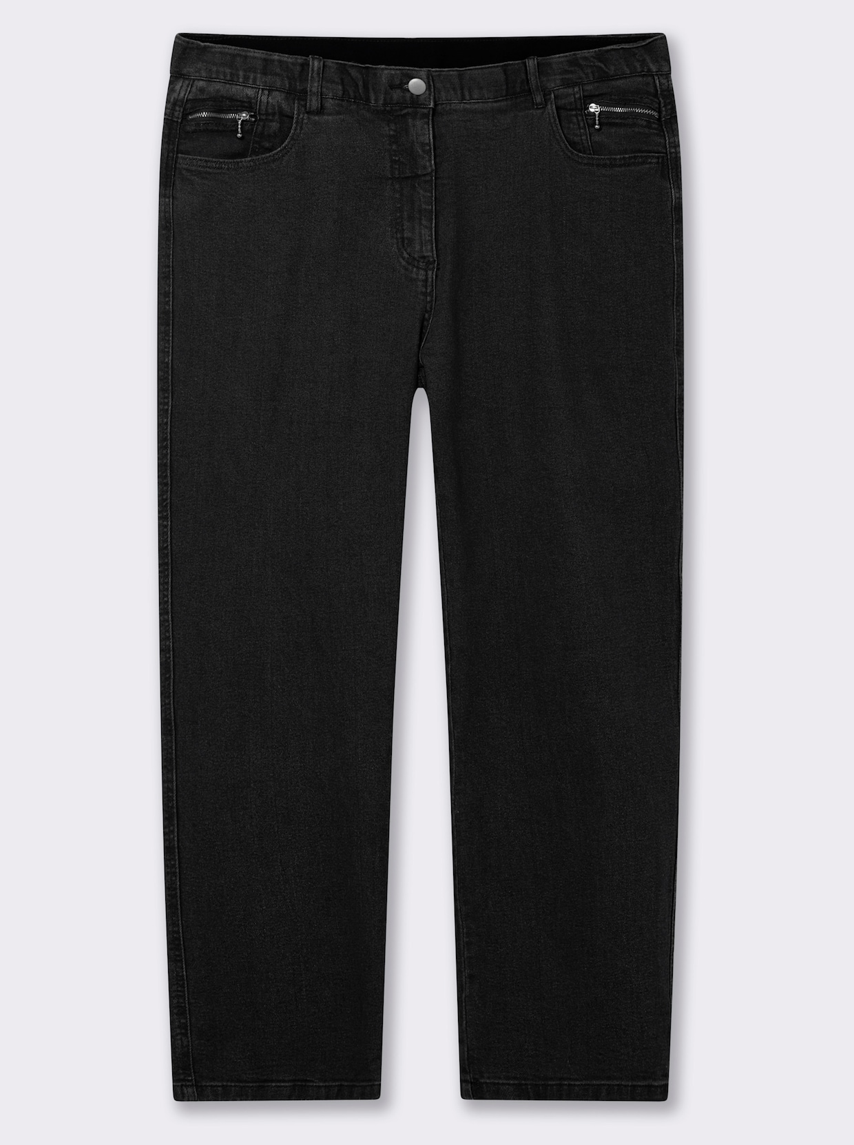 5-Pocket-Jeans gerade geschnitten - schwarz