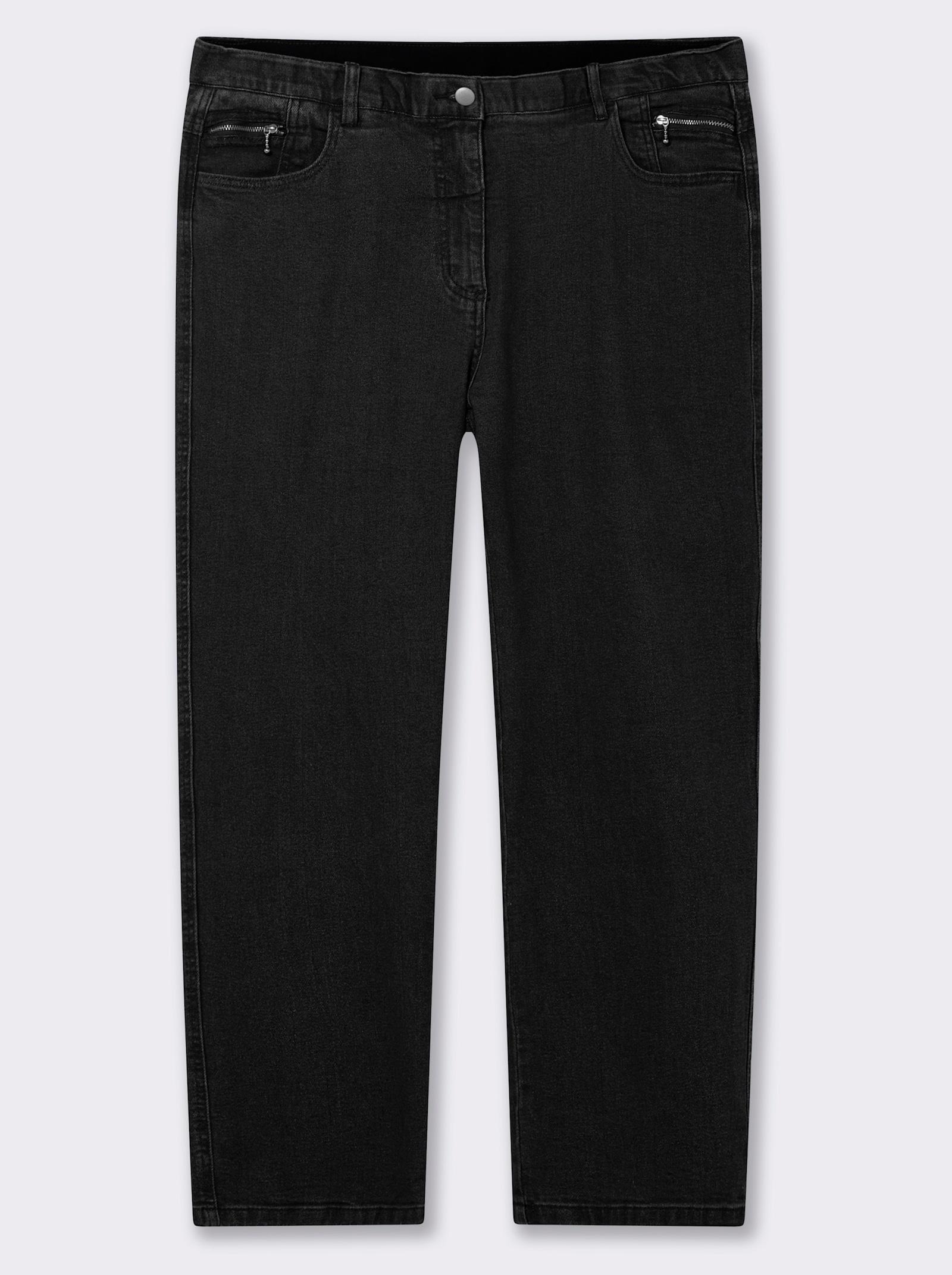 5-Pocket-Jeans gerade geschnitten - schwarz