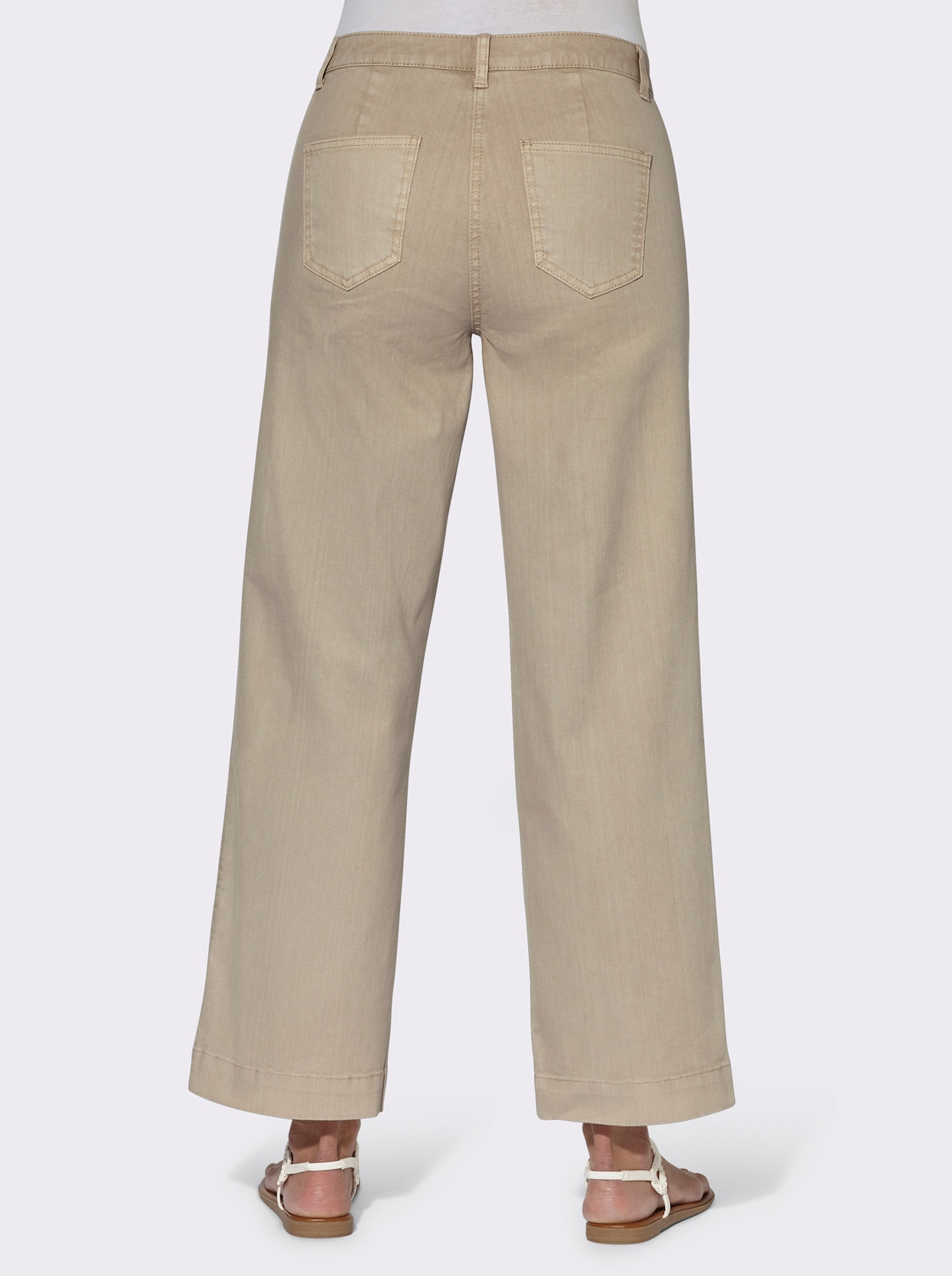Kalhoty culotte - písková